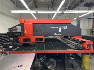 AMADA SHEET METAL FABRICATION SHOP AMADA VIPROS 358 KING AND PEGA 345 TURRET PUNCHES, 2 AMADA RG-80S CNC PRESS BRAKES