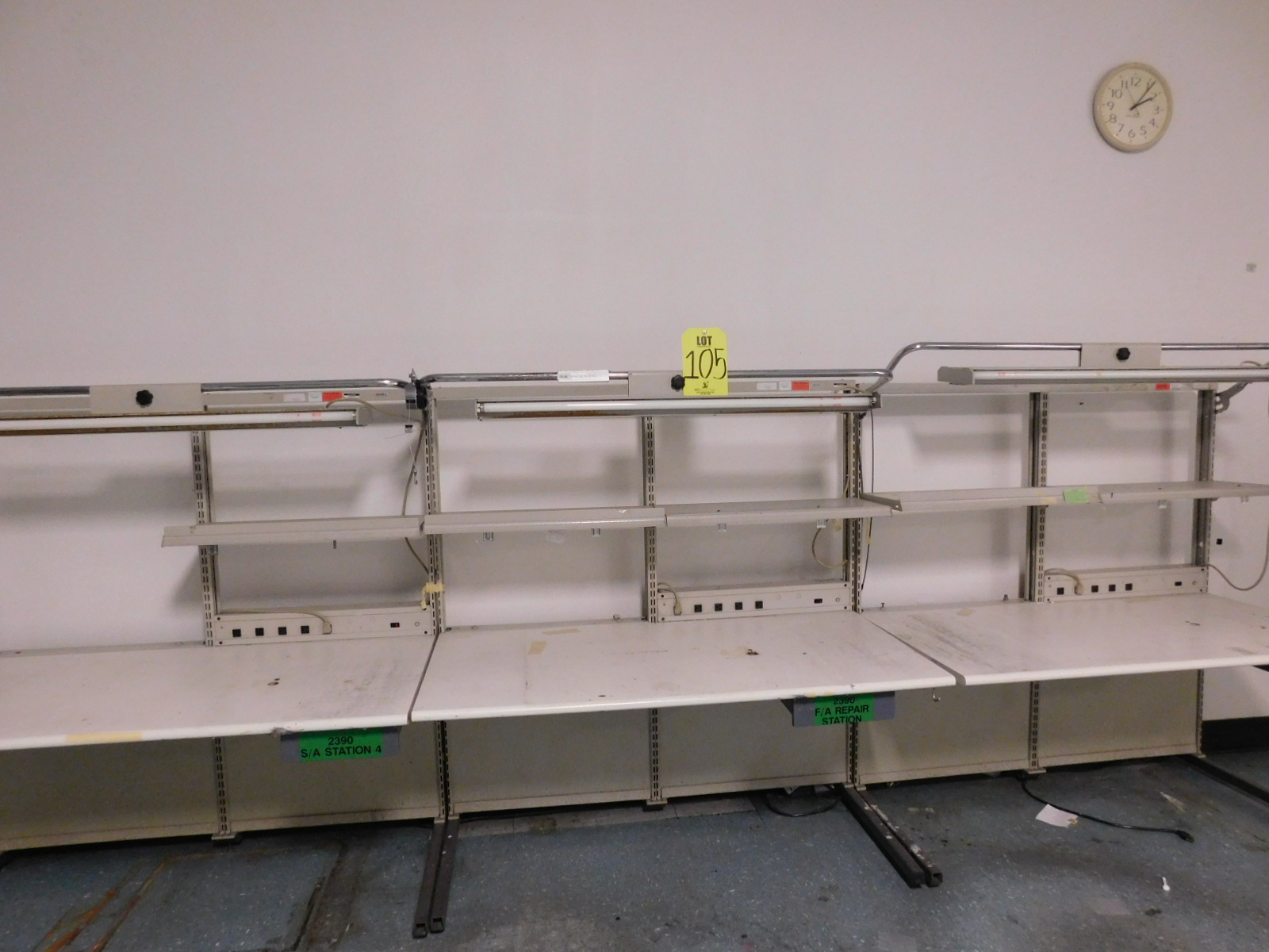 LOT OF (3) LIGHTED WORK STATIONS-105