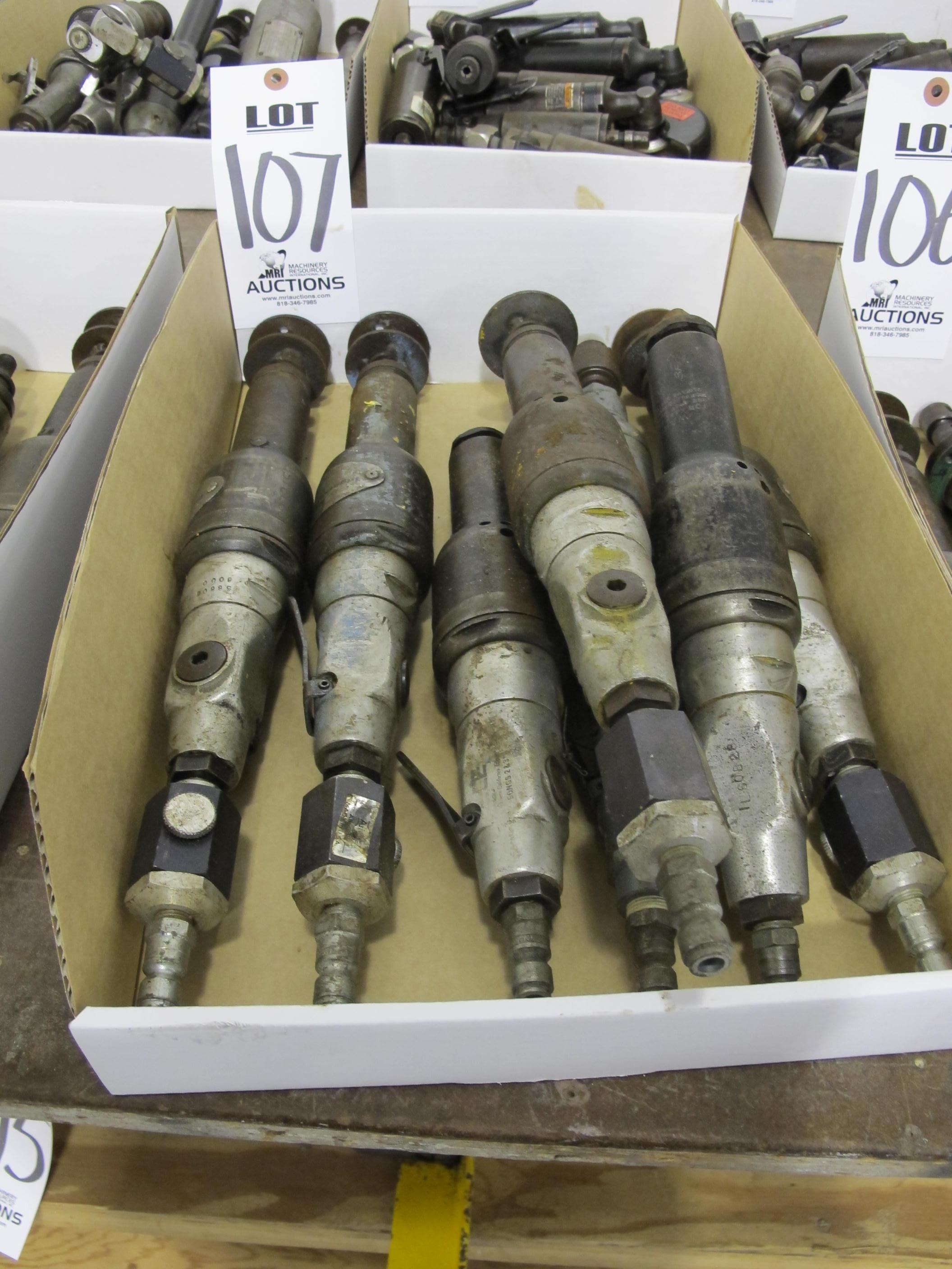LOT (7) ASSORTED PNEUMATIC DIE GRINDERS (G-49) LOADING & HANDLING FEE $5-