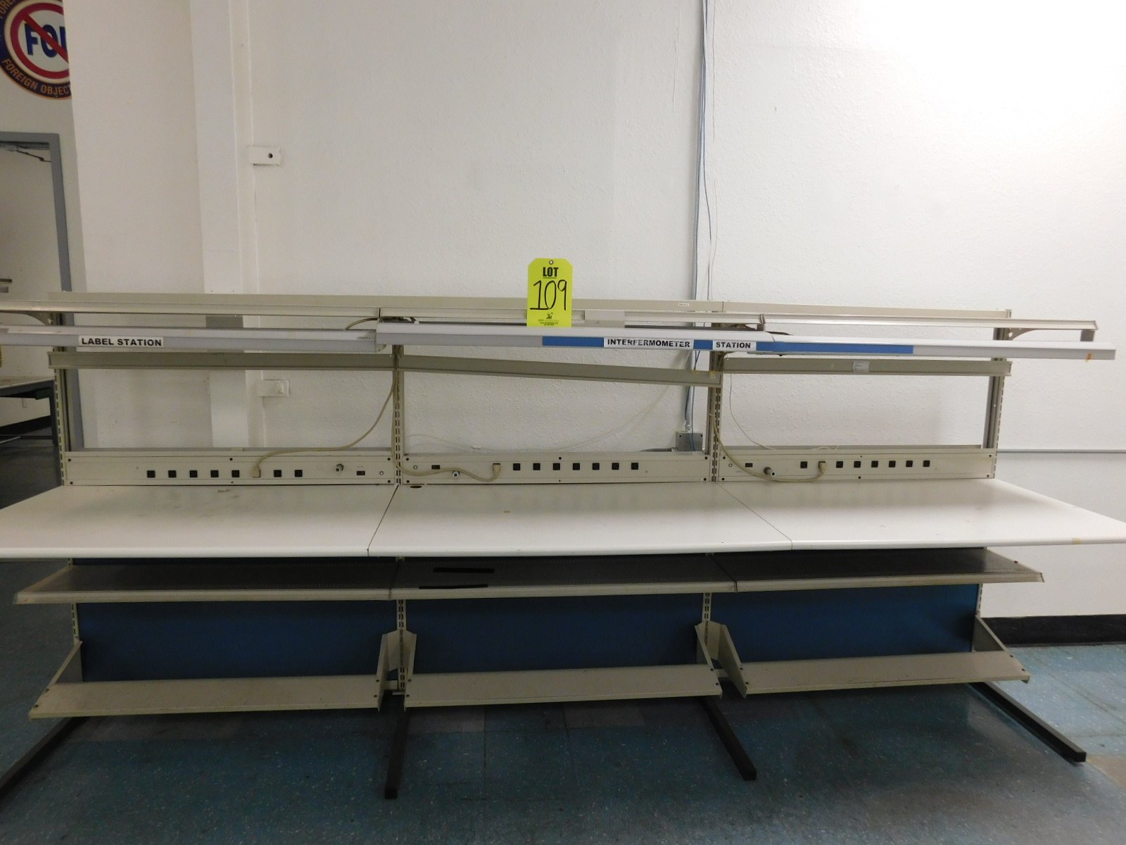 LOT OF (3) LIGHTED WORKSTATIONS-109