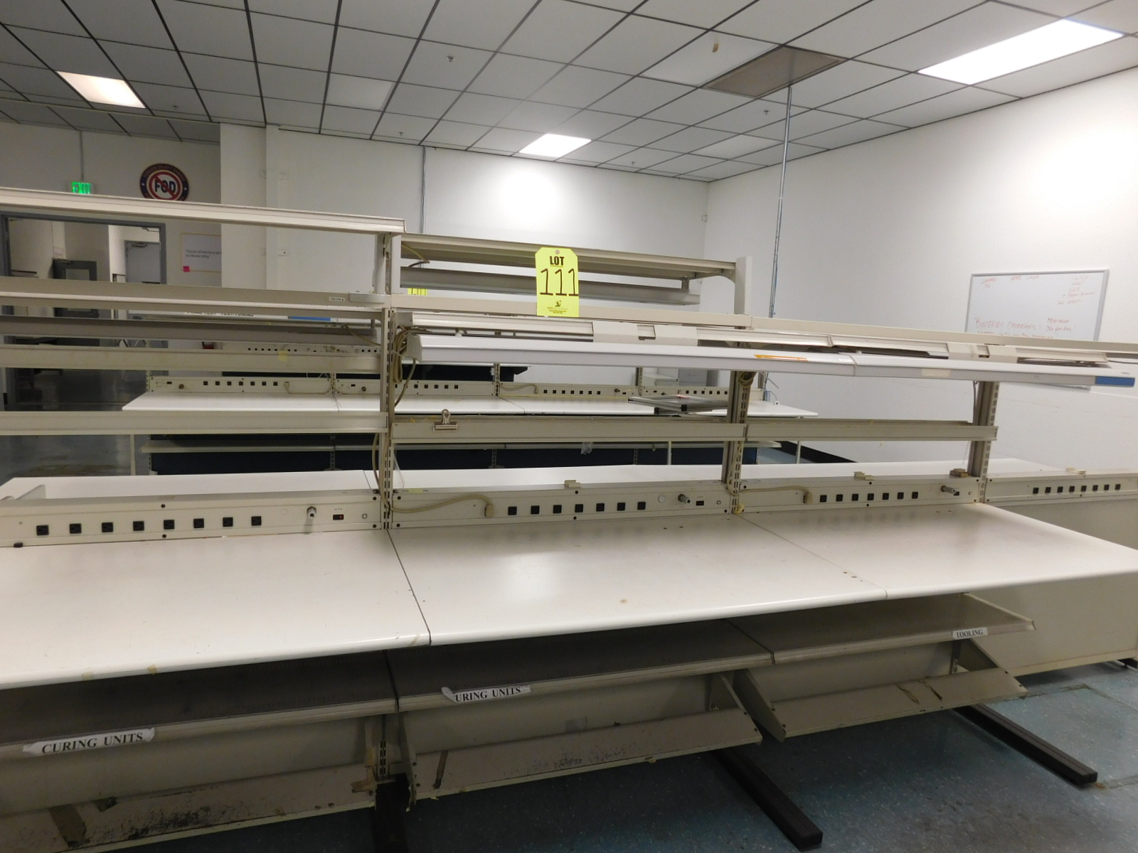 LOT OF (7) LIGHTED WORKSTATIONS-111