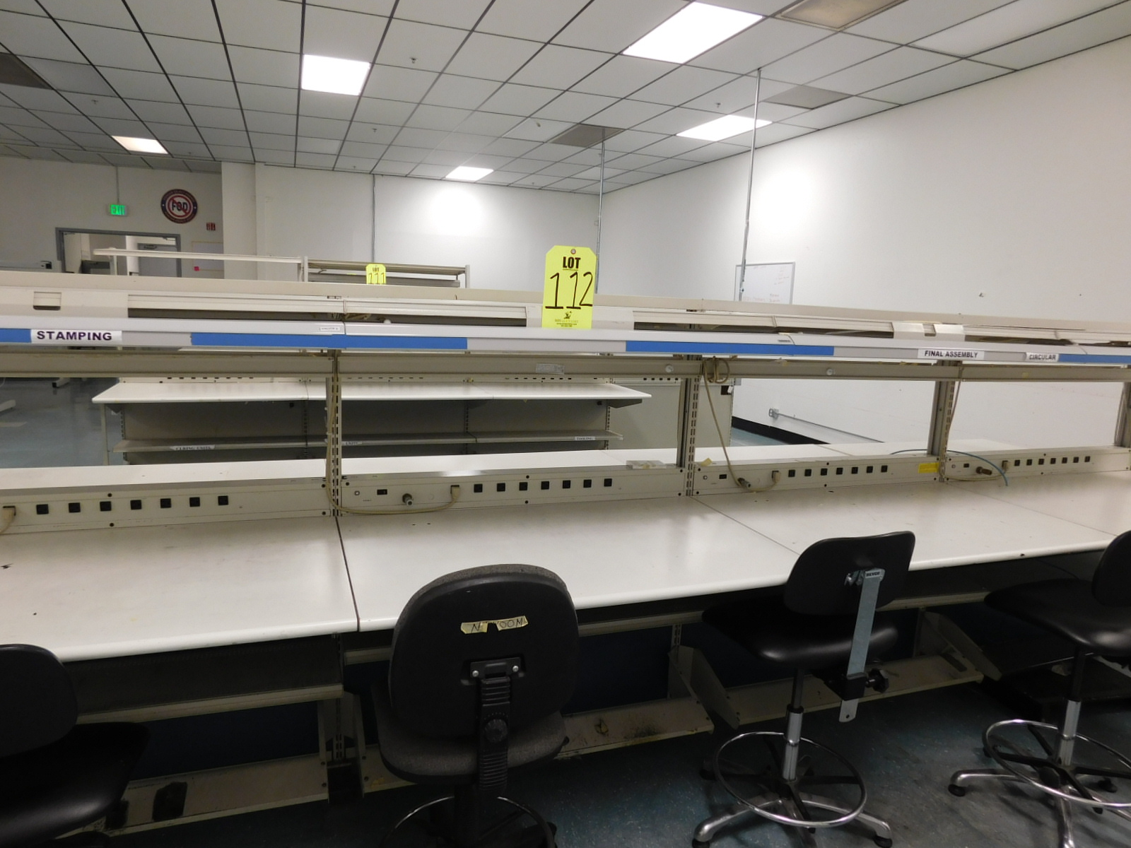 LOT OF (8) LIGHTED WORKSTATIONS-112