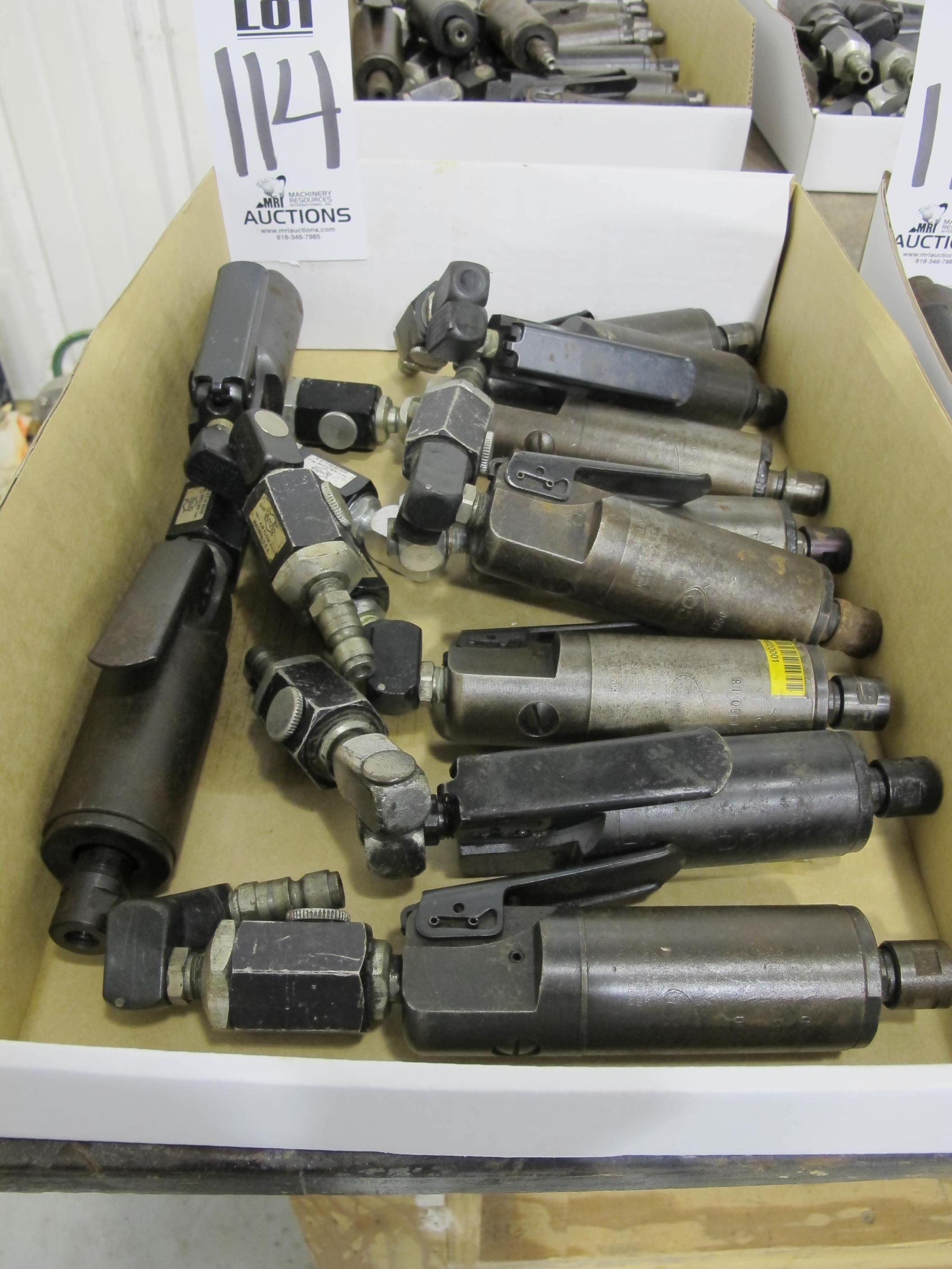 LOT (10) ASSORTED PNEUMATIC DIE GRINDERS (G-49) LOADING & HANDLING FEE $5-