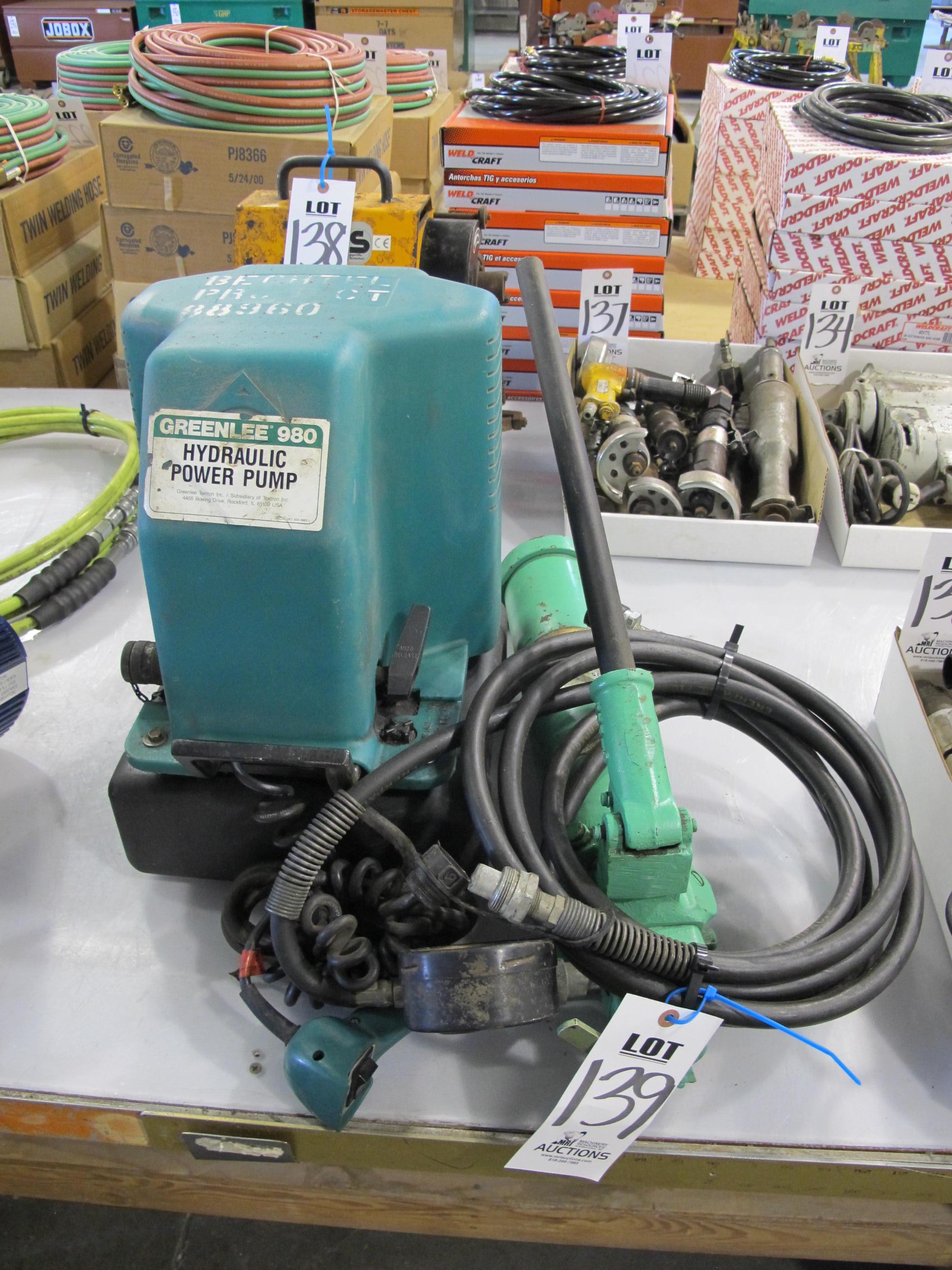 GREEN\LEE MODEL 980 HYDRAULIC UNIT (G-49) LOADING & HANDLING FEE $5-