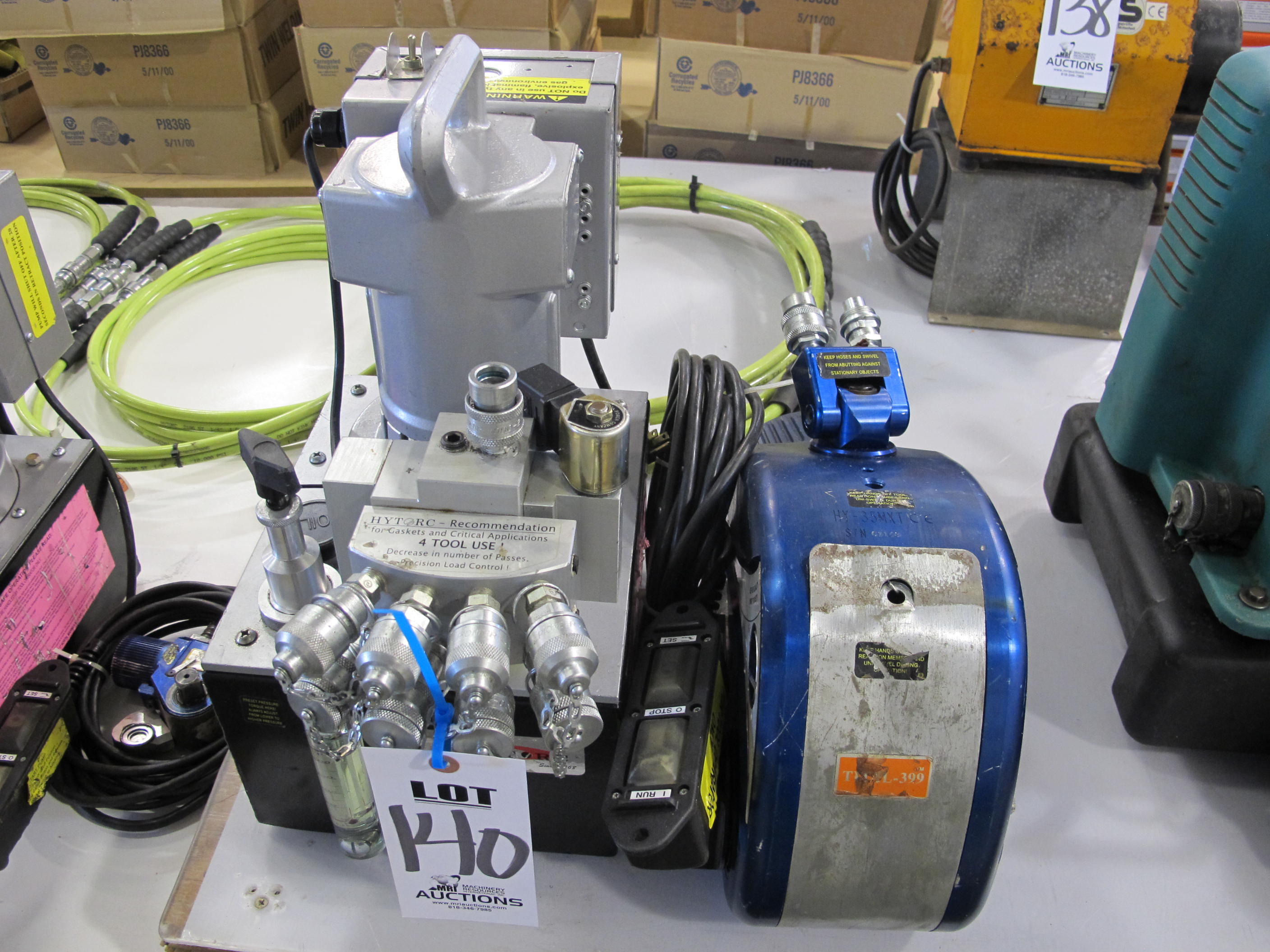 HYTORC MODEL D115 HYDRAULIC UNIT, S/N 52668 W/ TITAL-399 IMPACT WRENCH (G-49) LOADING & HANDLING FEE $5-