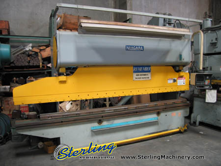 90 Ton x 14' Used Niagara Press Brake, Mdl. 1B-60-10-12 (M), Hurco-Autobend 5C CNC Back Gauge, Mechanical Clutch & Brake, Motorized Ram Adjustment With Indicators, Bed & Ram Machined and Drilled For Flanges, One Shot Lube System, Full Length Foot Tre-4
