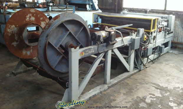 16 Ga. x 5' Used Iowa Precision Slitter Cut To Length Line, Mdl. ESLR 6016, 2 Station Drop End Uncoiler-16