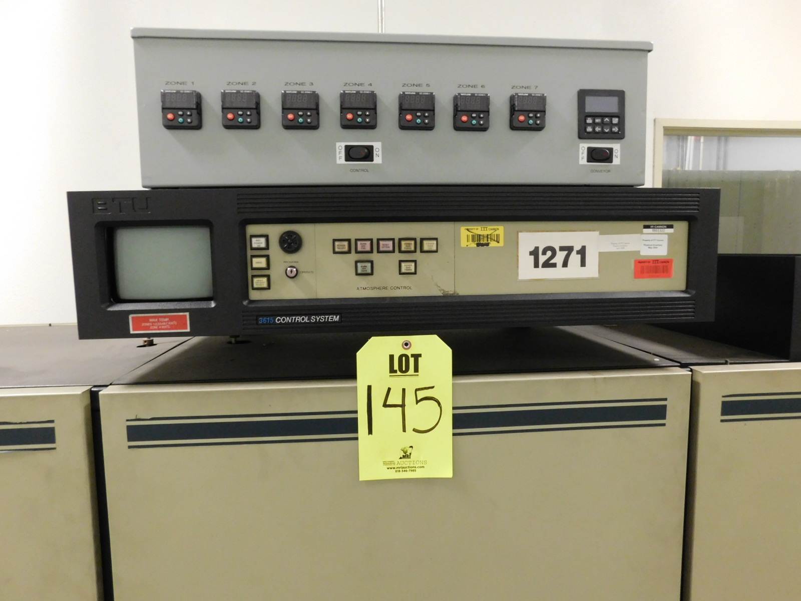 BTU ENGINEERING 5'X25' TRANSHEAT MESH BELT CONVEYOR FURNACE, MODEL TS54-7-70E-60, BTU 3615 CONTROL SYSTEM, CONVEYOR BELT WIDTH: 5", COMES W/ THERMCO 8300 GAS MIXER-145