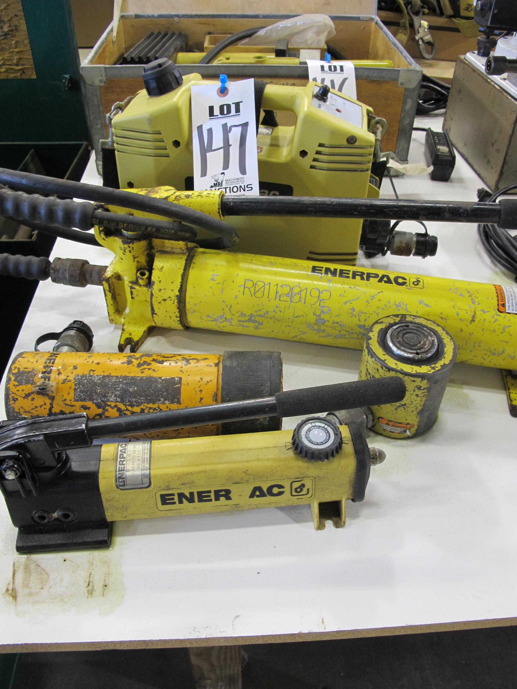 LOT (3) ENERPAC HYDRAULIC UNITS (G-49) LOADING & HANDLING FEE $5-