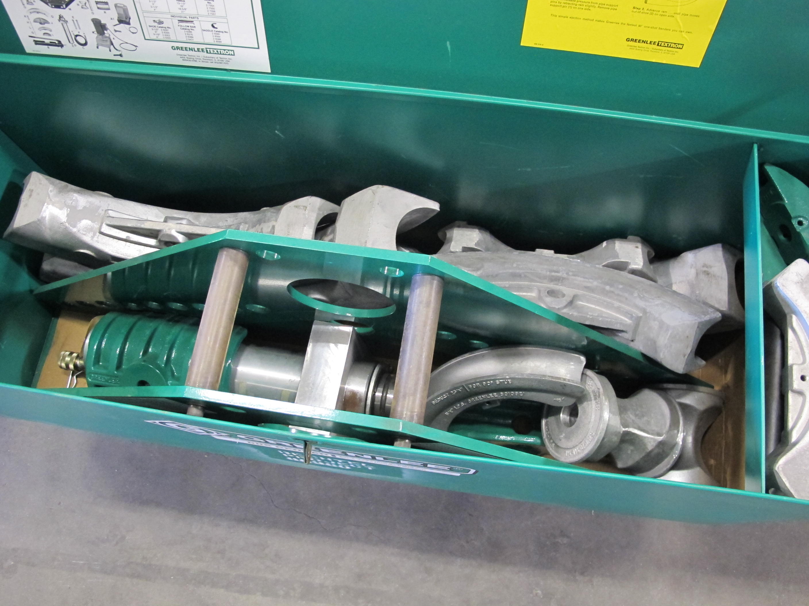GREENLEE MODEL 885 1-1/4" THRU 5" PORTABLE HYDRAULIC BENDER (G-49) LOADING & HANDLING FEE $15-