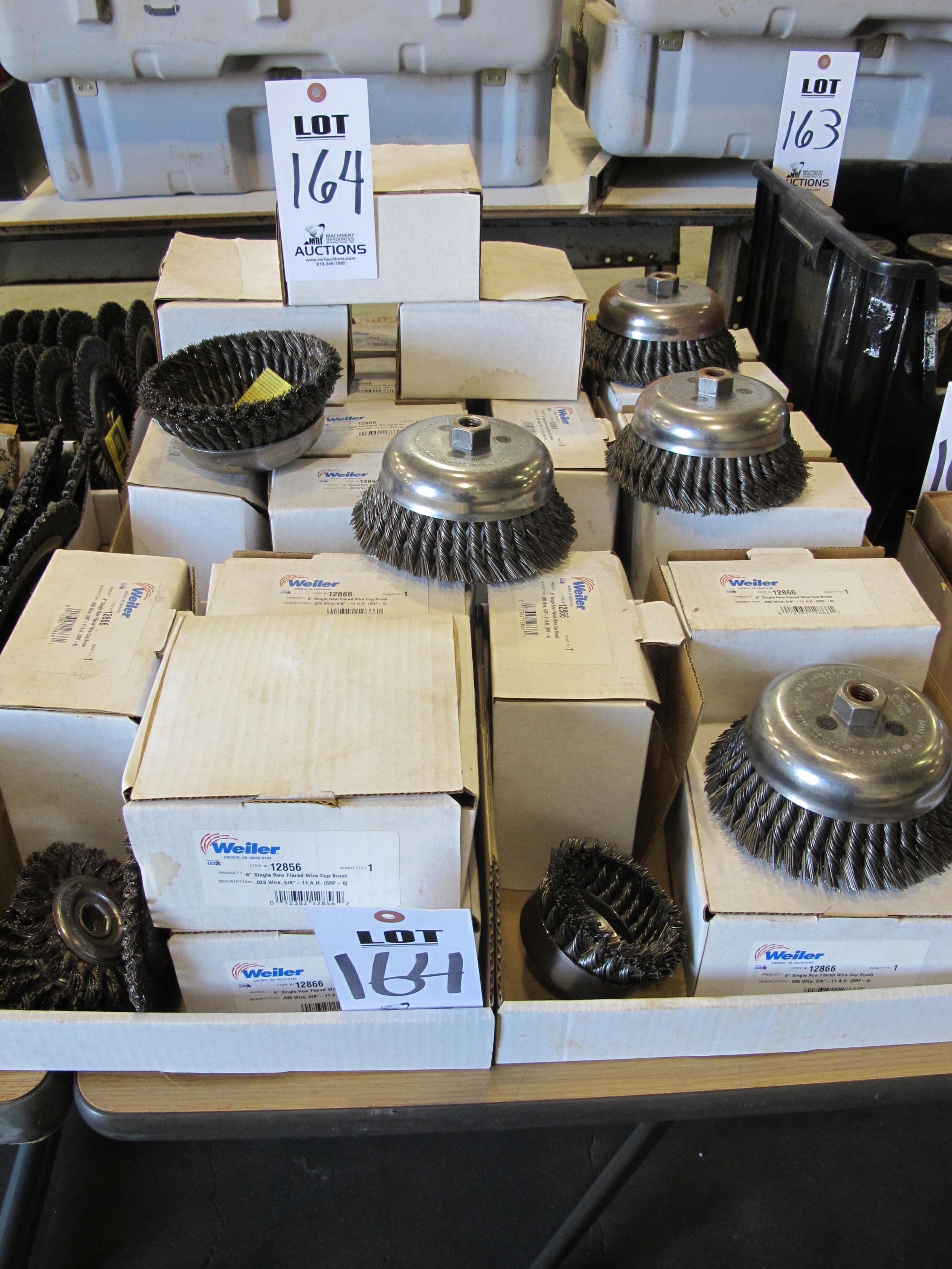 LOT ASSORTED WEILER WIRE CUP BRUSHES (G-49) LOADING & HANDLING FEE $5-