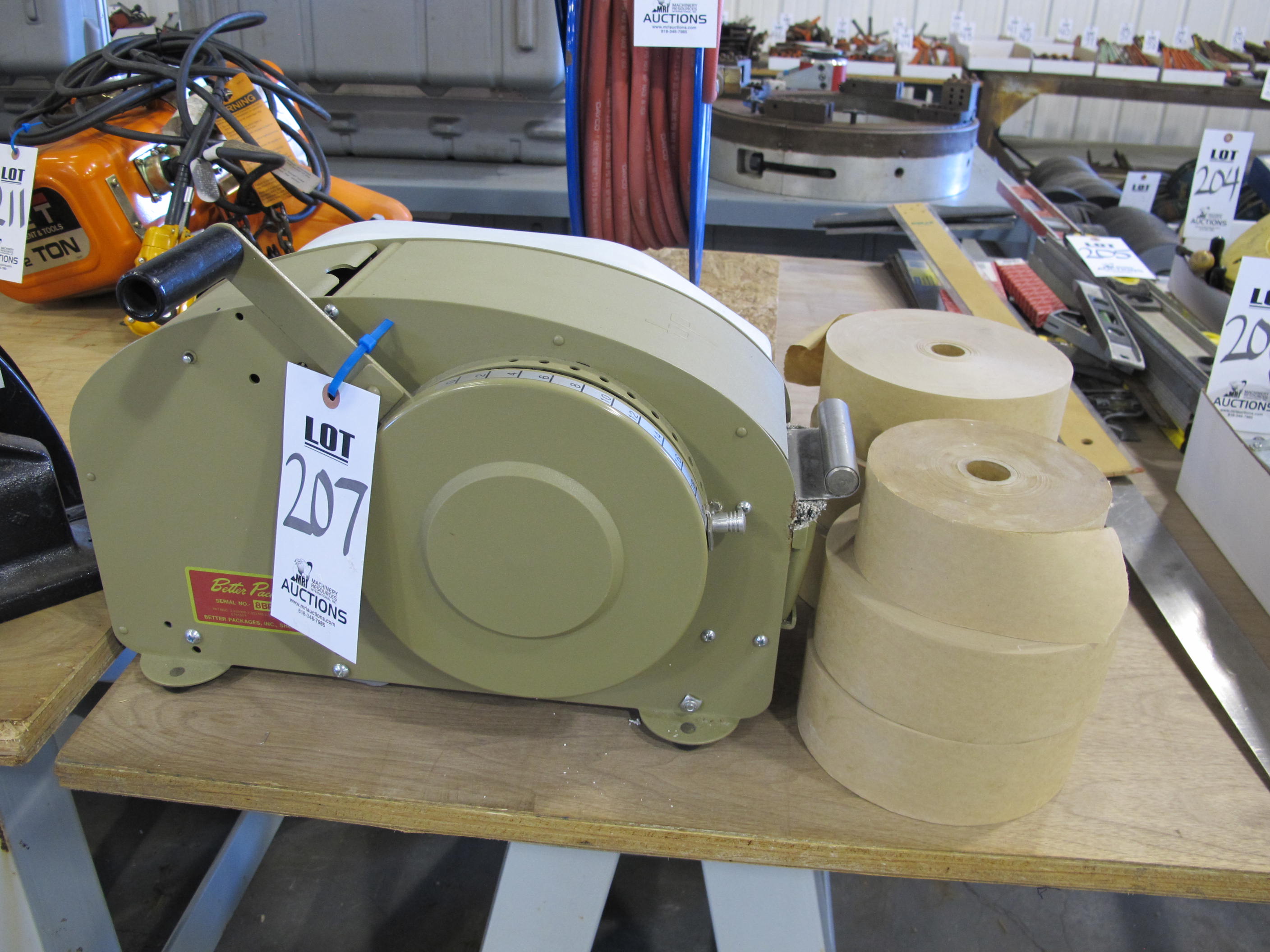 BETTER PACK MODEL 333 PACKAGING TAPE MACHINE, S/N 8BP0436933 (G-49) LOADING & HANDLING FEE $5-