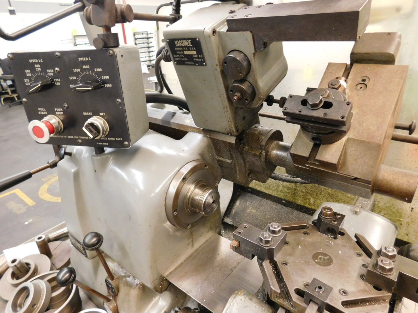 HARDINGE SUPER-PRECISION LATHE, MODEL HC, S/N HC-6408-T, W/HARDINGE CT-A MANUAL THREADING ATTACHMENT, & HARDINGE C14 TOOL HOLDER-211