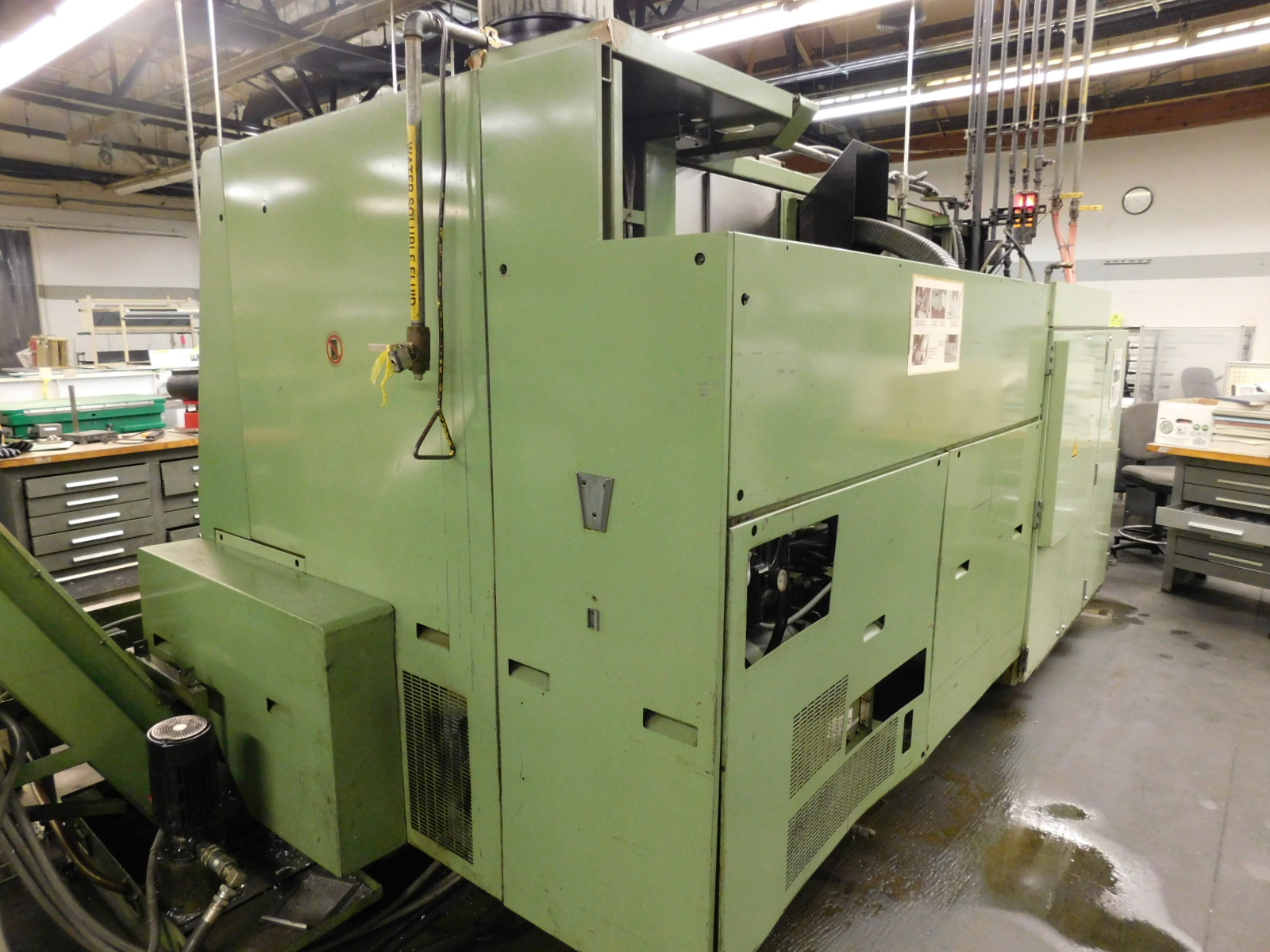 OKUMA LR 15-MW LATHE, OSP 5020L CNC CONTROL, LIVE TOOL, TWIN SPINDLE, HYDRAULIC TAILSTOCK, SUB SPINDLE, PARTS CATCHER, PARTS CONVEYOR, TURBO CHIP CONVEYOR, ROYAL MIST FILTER, METAL BIN, S/N 1798-215