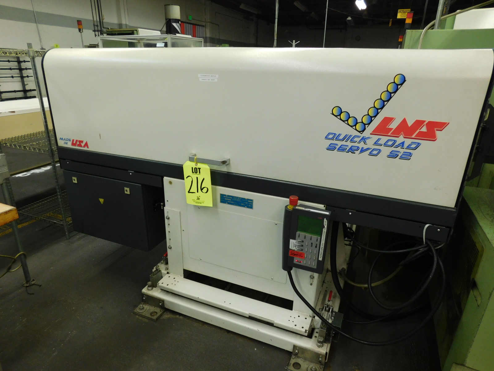 1990 LNS QUICKLOAD SERVO S2 BAR FEED, S/N 301090-216