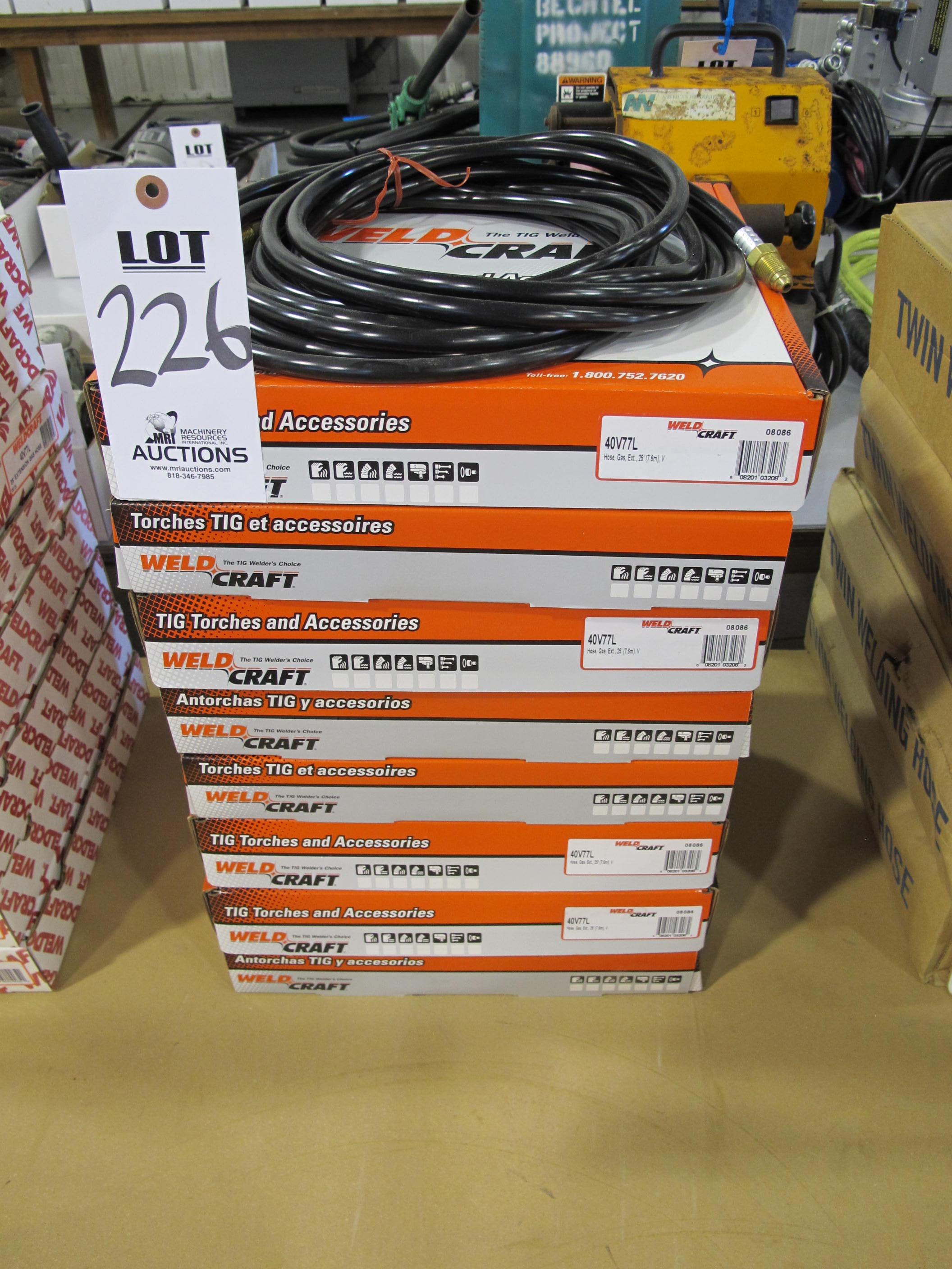 LOT (8) WELDCRAFT GAS HOSES (G-49) LOADING & HANDLING FEE $5-