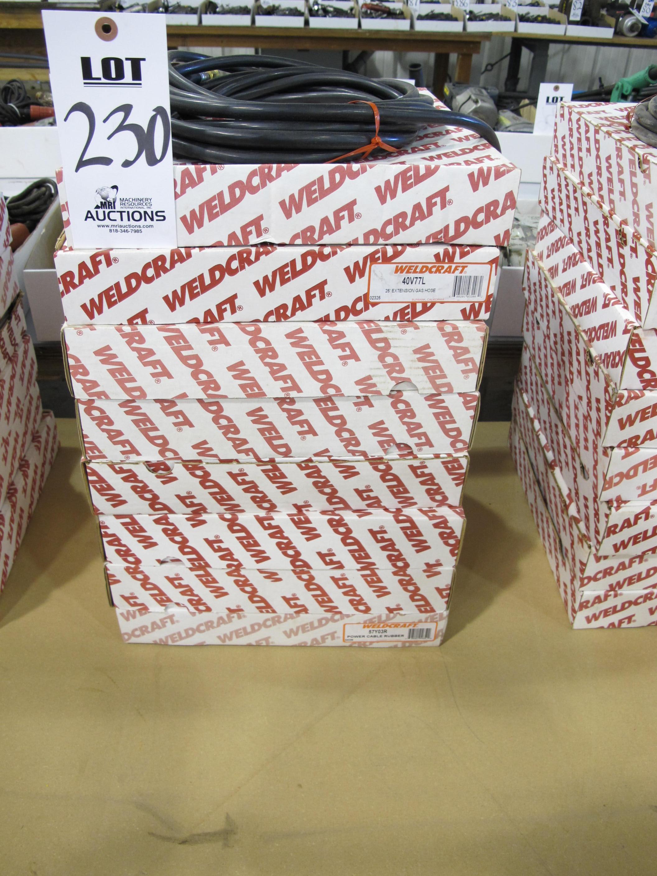 LOT (8) WELDCRAFT GAS HOSES (G-49) LOADING & HANDLING FEE $5-