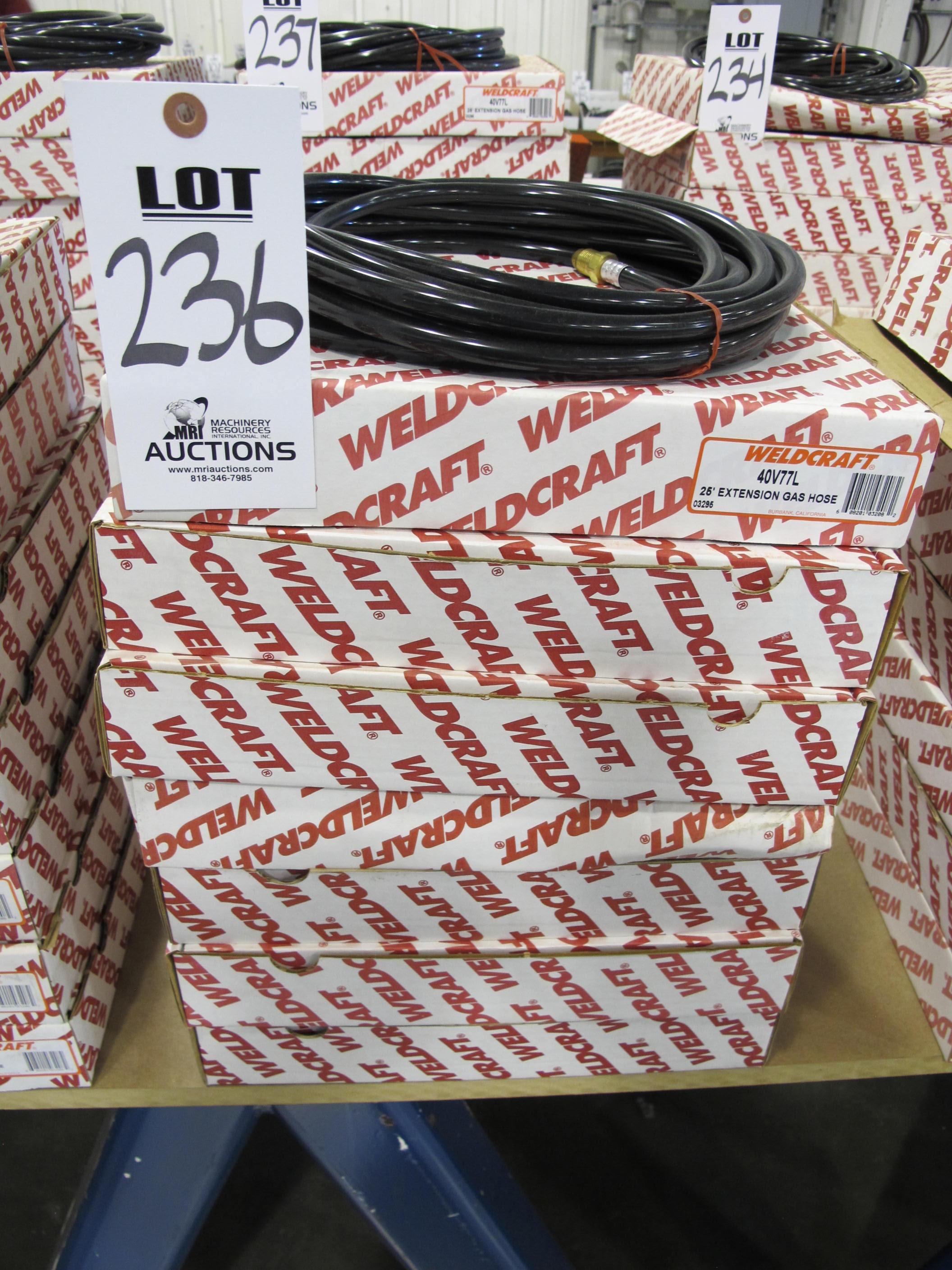 LOT (8) WELDCRAFT GAS HOSES (G-49) LOADING & HANDLING FEE $5-