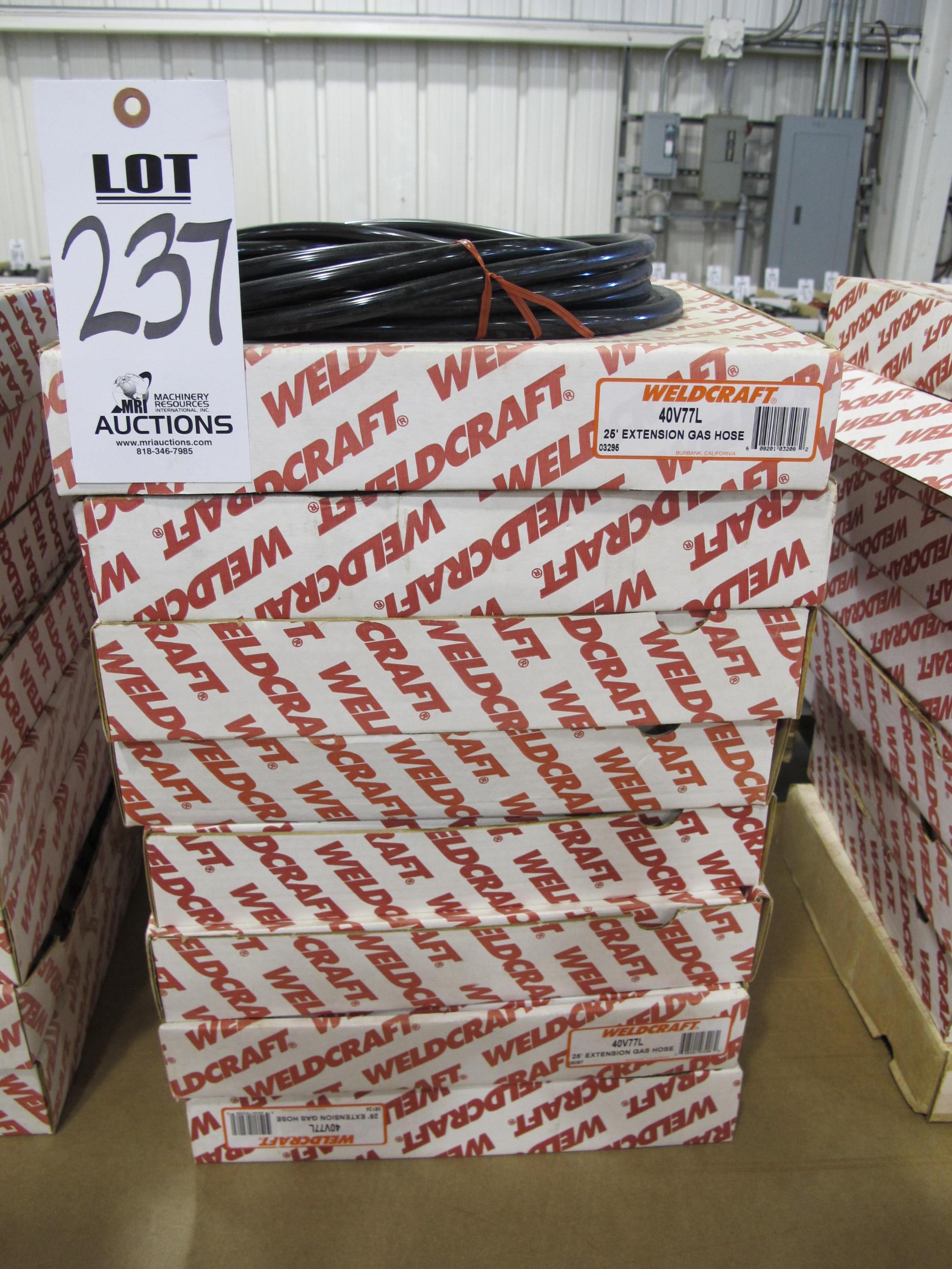 LOT (8) WELDCRAFT GAS HOSES (G-49) LOADING & HANDLING FEE $5-