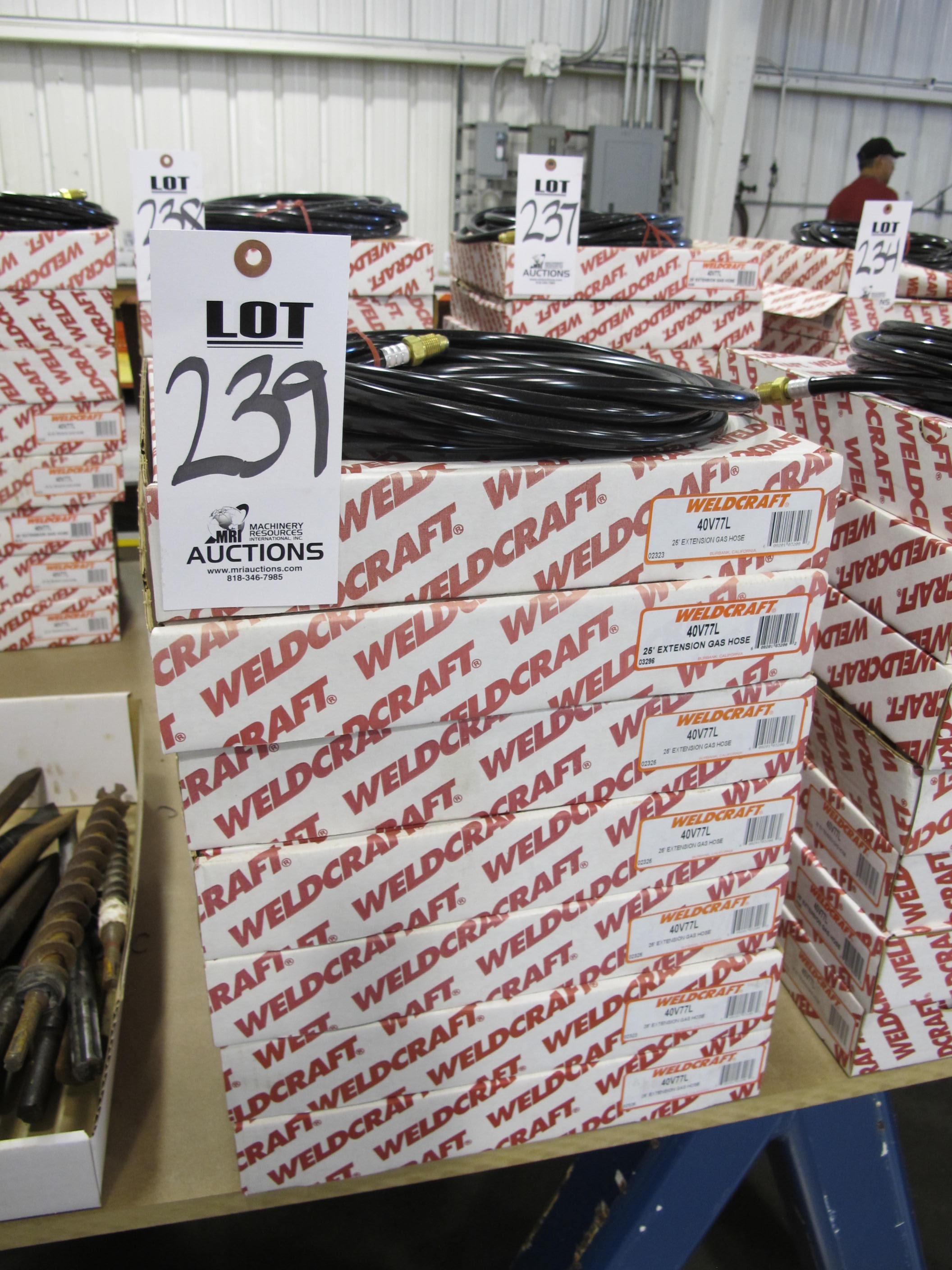 LOT (8) WELDCRAFT GAS HOSES (G-49) LOADING & HANDLING FEE $5-