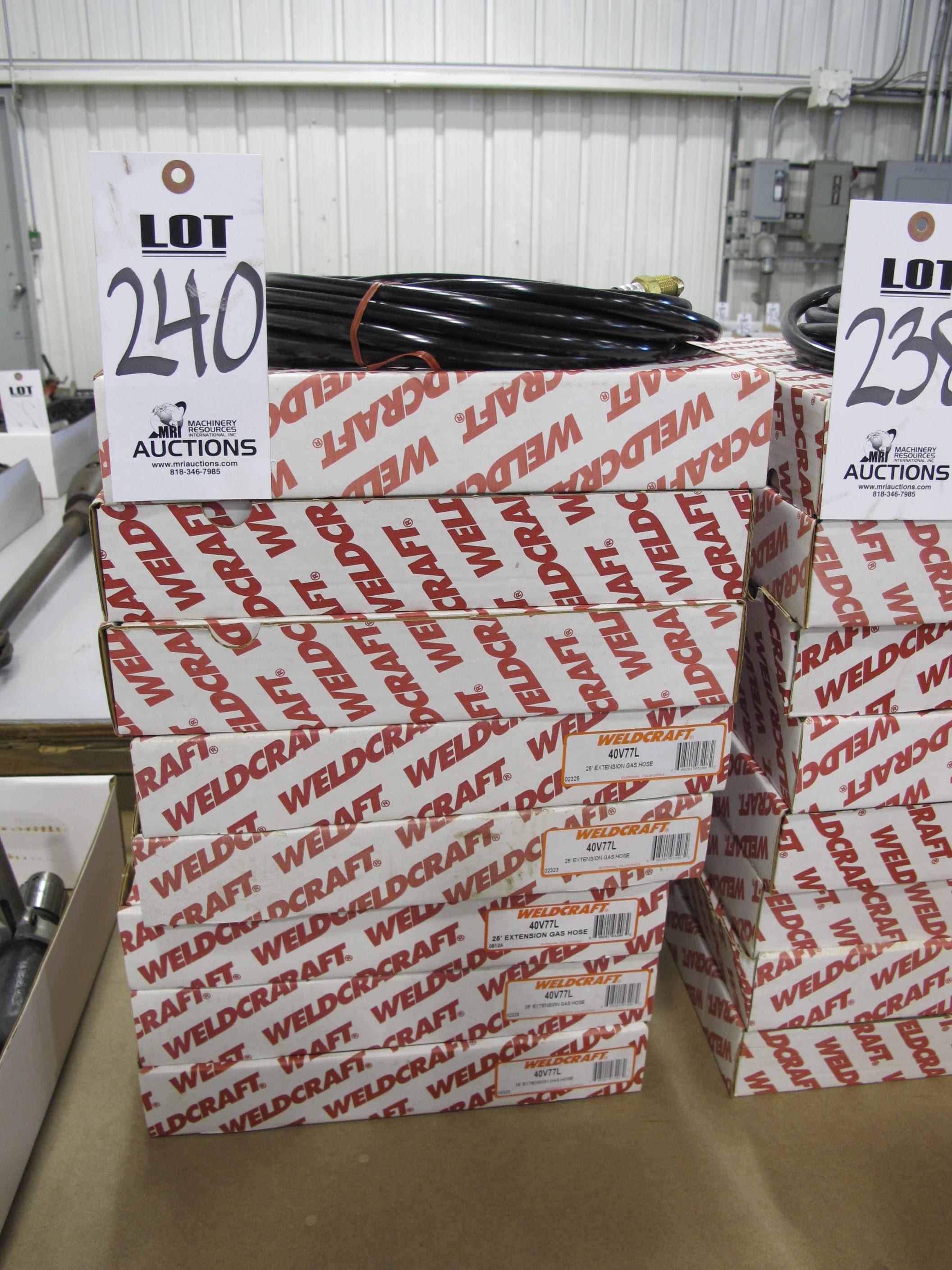 LOT (9) WELDCRAFT GAS HOSES (G-49) LOADING & HANDLING FEE $5-