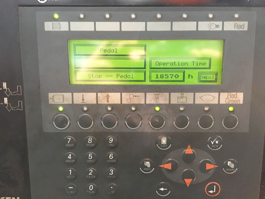 250 TON X 10' PULLMAX OPTIMA CNC HYDRAULIC PRESS BRAKE, MODEL 250.3.1/2.55, CYBELEC MODEVA 10S 6-AXIS CNC CONTROLLER, FOOT PEDAL, LINK LITE BLACK MAX LIGHT CURTAINS, WORK LIGHT, PEDESTAL CONTROL, AUTO BED CROWNING, (LOCATION: WILSON, NC) ***RIGGING FEE $500***-14