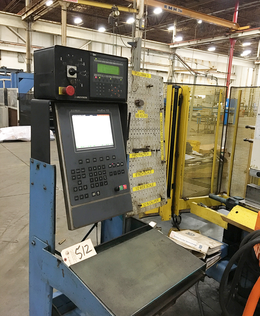 250 TON X 10' PULLMAX OPTIMA CNC HYDRAULIC PRESS BRAKE, MODEL 250.3.1/2.55, CYBELEC MODEVA 10S 6-AXIS CNC CONTROLLER, FOOT PEDAL, LINK LITE BLACK MAX LIGHT CURTAINS, WORK LIGHT, PEDESTAL CONTROL, AUTO BED CROWNING, (LOCATED IN WILSON, NC) ***RIGGING FEE $500***-16
