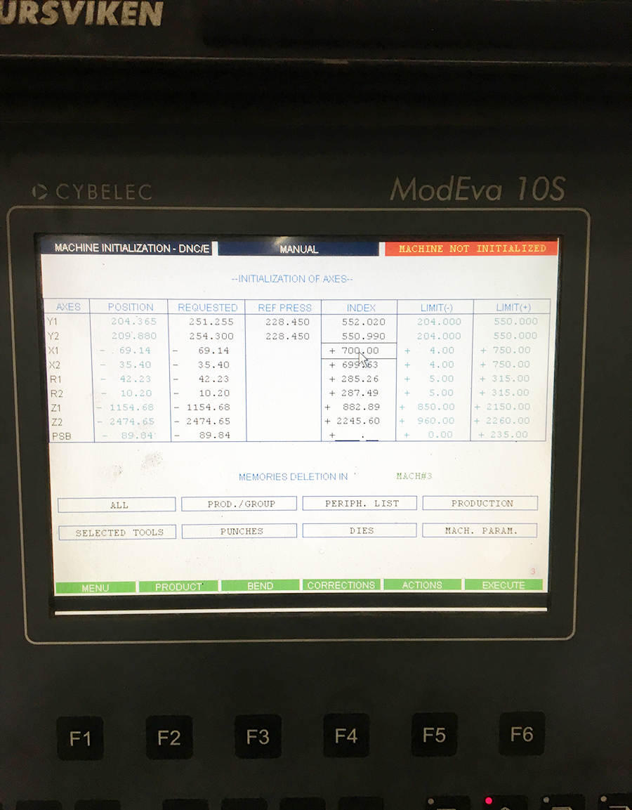 250 TON X 10' PULLMAX OPTIMA CNC HYDRAULIC PRESS BRAKE, MODEL 250.3.1/2.55, CYBELEC MODEVA 10S 6-AXIS CNC CONTROLLER, FOOT PEDAL, LINK LITE BLACK MAX LIGHT CURTAINS, WORK LIGHT, PEDESTAL CONTROL, AUTO BED CROWNING, (LOCATED IN WILSON, NC) ***RIGGING FEE $500***-16