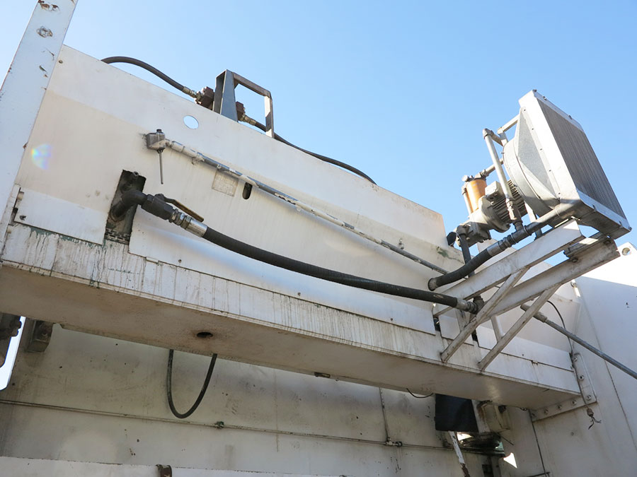 440 TON X 14' LVD HYDRAULIC PRESS BRAKE, MODEL PPN400/4500, LOWER DIE HOLDER, 48" PIT REQUIRED, REMOTE PALM CONTROL, COMES W/ BACK GAUGE HARDWARE, BUT BACK GAUGE IS NON-FUNCTIONAL, EQUILIBRIUM BAR, AUTO CROWNING ON BED, HYDRAULIC CLAMPING, FOOT PEDAL (LOCATION: GARVEY AVE., SOUTH EL MONTE, CA) ***RIGGING FEE $1,500***-17