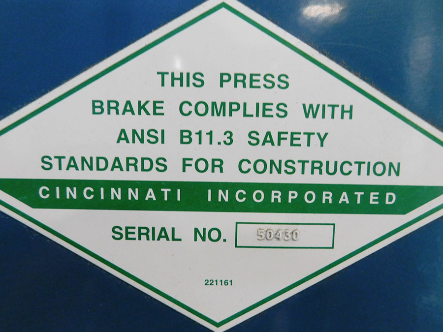 90 TON X 8' CINCINNATI FORM MASTER II CNC HYDRAULIC PRESS BRAKE (CONTROLLER IS NOT FUNCTIONAL - NEEDS WORK), MODEL 90FMIIX6, AXIS SELECTION CONTROL, 4-AXIS (2-AXIS RAM Y1, Y2 TO 0.0002" AND 2-AXIS BACKGAGE X-R), CINCINNATI FORM MASTER II, 2 AXIS CNC BACK GAUGE, ELECTRIC FOOT PEDAL, PEDESTAL PALM CONTROL W/ EMERGENCY STOP, AUTO BED CROWNING, PRESENSE SENSING GUARD ON/OFF PUSH BUTTON, EXTENDED STROKE & SHUT HEIGHT, (NEEDS NEW CONTROL) (LOCATION: GARVEY AVE., SOUTH EL MONTE, CA) ***RIGGING FEE $250***-23