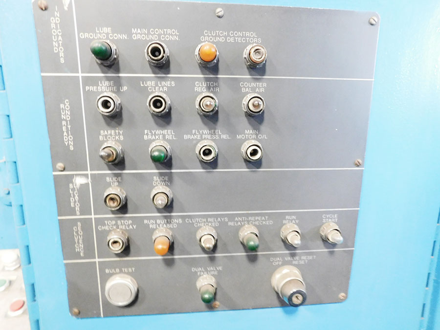 75 TON X 8" NIAGARA O.B.I. PUNCH PRESS, MODEL E-75, DUAL PALM CONTROLS, POWER RAM ADJUSTMENT, AIR COUNTER BALANCE, AUTO LUBE SYSTEM, AIR CLUTCH & BRAKE (LOCATION: GARVEY AVE., SOUTH EL MONTE, CA) ***RIGGING FEE $50***-24