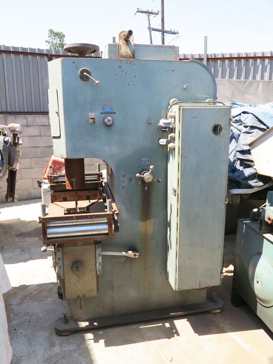 25 TON X 6" DAKE NORTAMATIC HYD PRESS, MODEL 51-150, DAKE 15" X 0.002" - 0.125" FEEDER, 0.010" - 8" INDEX, MANUAL LEVER CONTROL, ADJUSTABLE TOP STOP CONTROL, PRESSURE CONTROL, OIL COOLER (LOCATION: GARVEY AVE., SOUTH EL MONTE, CA) ***RIGGING FEE $50***-29
