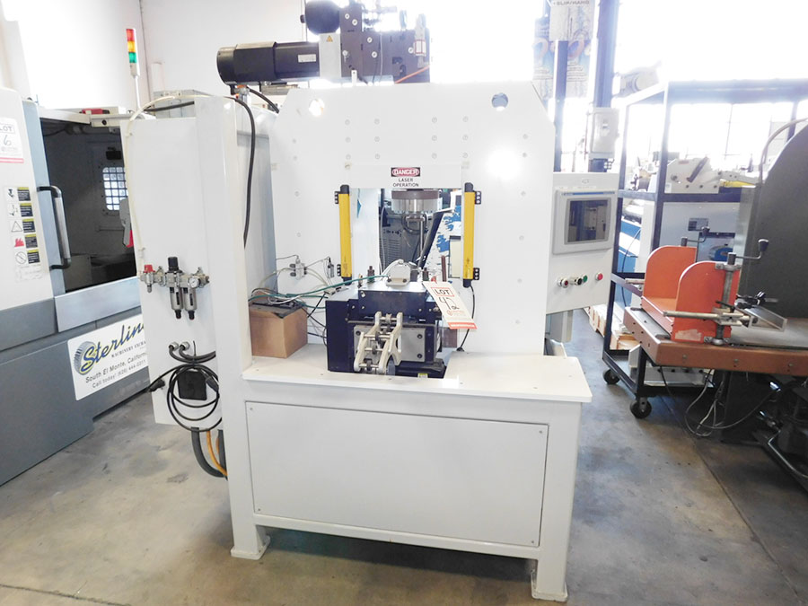 10 TON CUSTOM MADE HYDRAULIC STAMPING PRESS, COGNEX INSPECTION CAMERA, ALLEN BRADLEY PANEL VIEW PLUS 1000 CNC CONTROL, P/A INDUSTRIES SRF5-SP FEEDERS, ROBOT ARMS, LASER MARKER (LOCATION: GARVEY AVE., SOUTH EL MONTE, CA) ***RIGGING FEE $25***-42