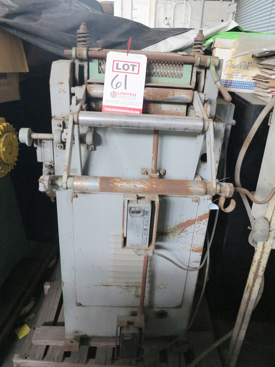 .030" X 12" LITTELL STRAIGHTENER FEEDER, MODEL 312, (2) ELECTRIC EYE LOOP CONTROL, HORSEPOWER: 1 (LOCATION: GARVEY AVE., SOUTH EL MONTE, CA)-61