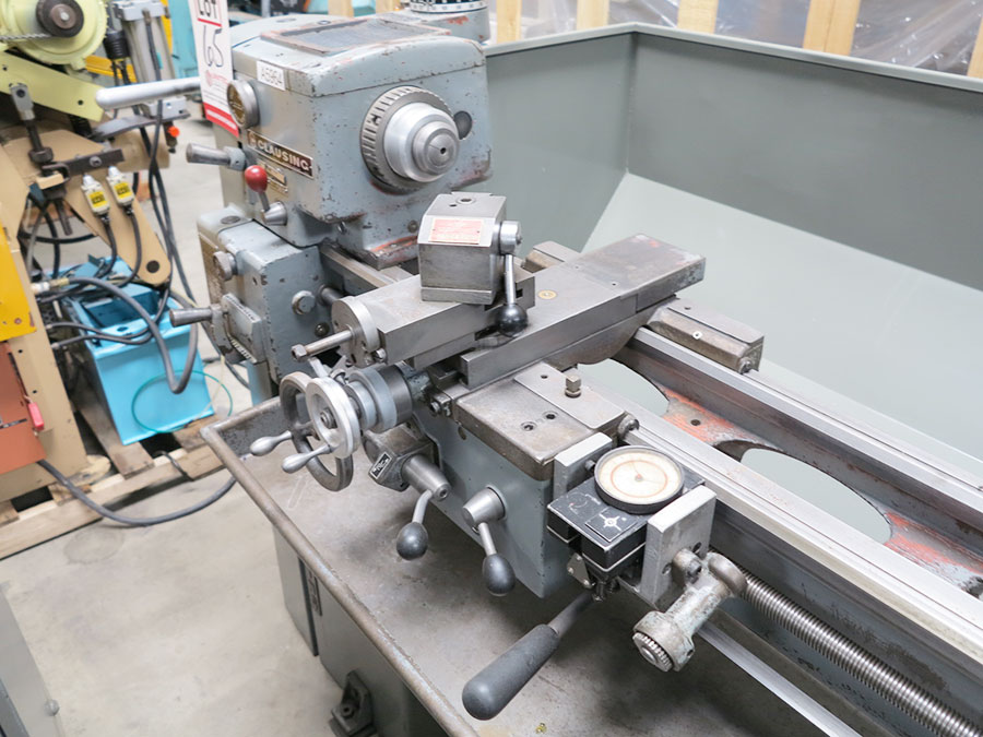 12" X 36" CLAUSING ENGINE LATHE W/ TURRET, MODEL 5914, TURRET W/ DRILL CHUCKS, SPLASH GUARD, COLLET CLOSER, KDK TOOL POST (LOCATION: RUSH ST., SOUTH EL MONTE, CA) ***RIGGING FEE $25***-65