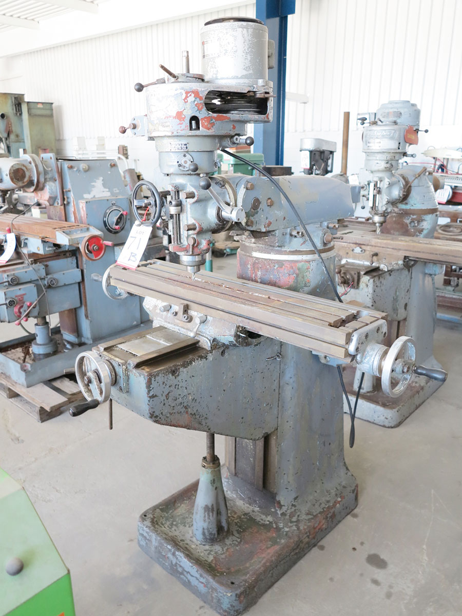 1979 YAMAZEN VERTICAL MILL, MODEL YC-11/2VA, 9" X 42" TABLE, S/N 123004 (LOCATION: RUSH ST., SOUTH EL MONTE, CA) ***RIGGING FEE $25***-71B