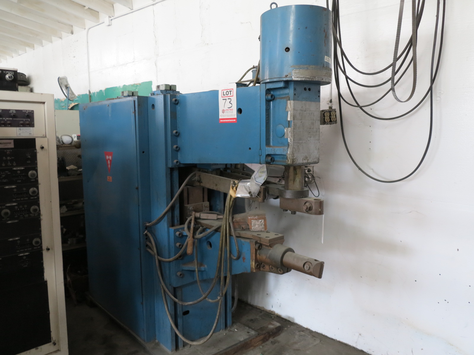 75 KVA X 42" H & H SPOT WELDER (NEEDS CONTROLLER), FOOT PEDAL, AIR CLAMP (LOCATION: RUSH ST., SOUTH EL MONTE, CA) ***RIGGING FEE $150***-73
