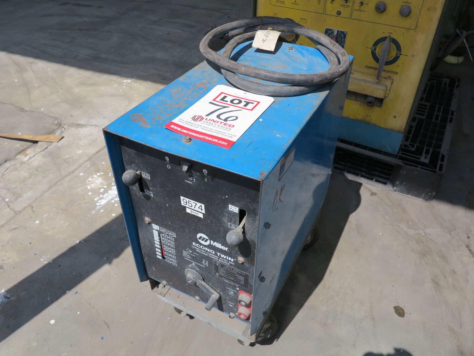 150 AMP MILLER ARC WELDER, MODEL ECONO TWIN, POWER CORD (LOCATION: RUSH ST., SOUTH EL MONTE, CA)-76
