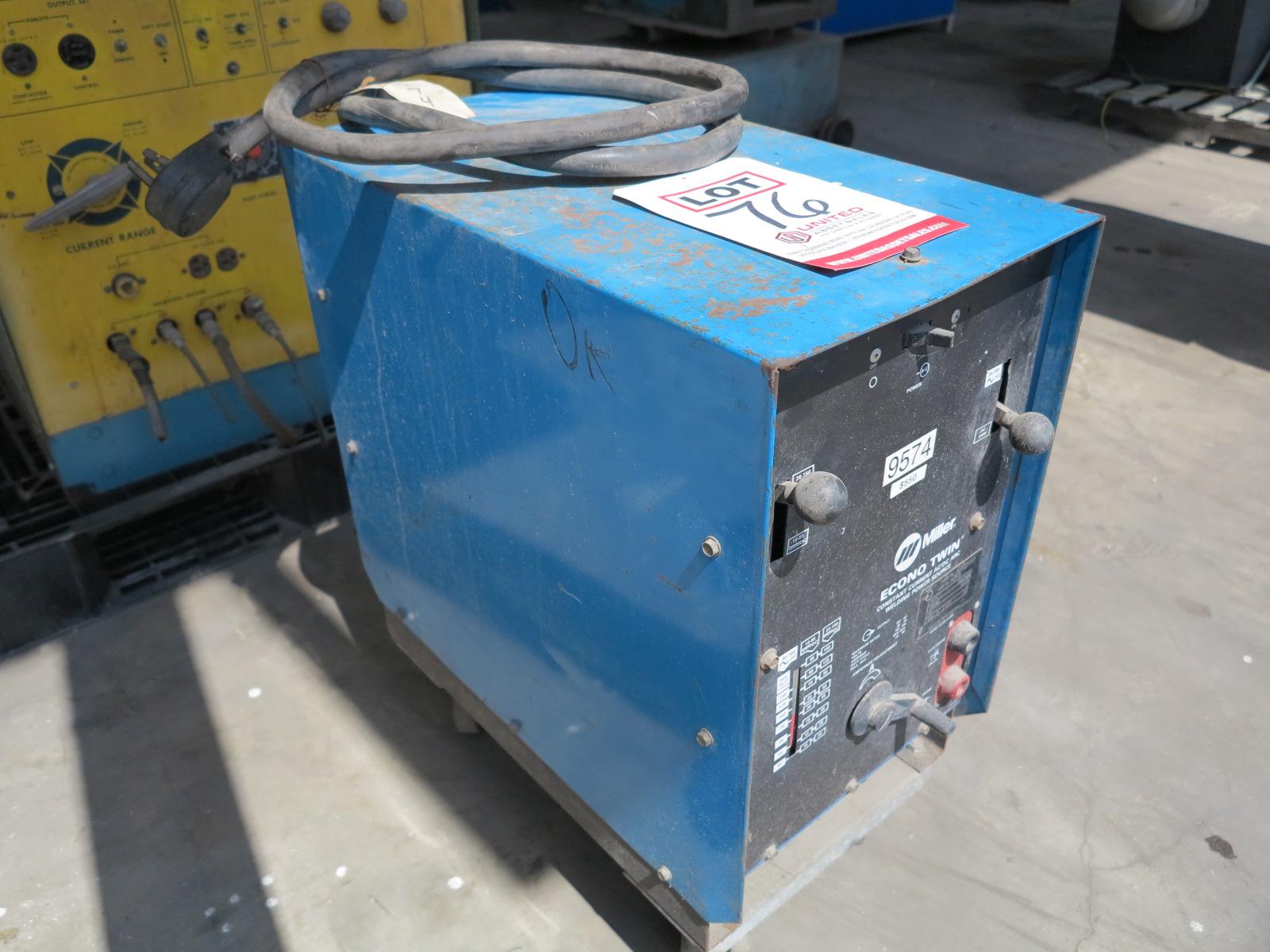 150 AMP MILLER ARC WELDER, MODEL ECONO TWIN, POWER CORD (LOCATION: RUSH ST., SOUTH EL MONTE, CA)-76