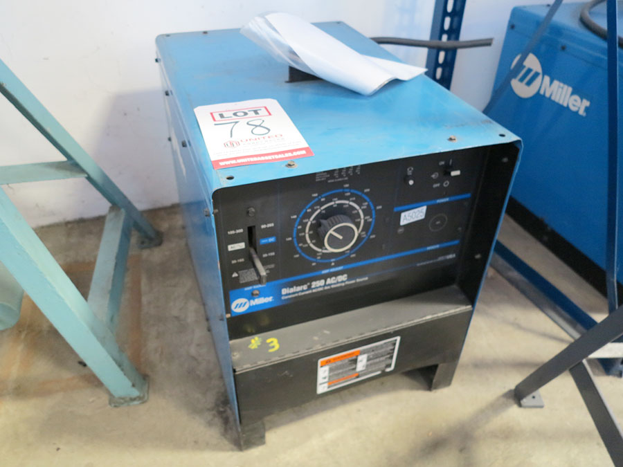 250 AMP MILLER DIALARC STICK WELDER, MODEL DIALARC 250 AC/DC, POWER SOURCE (LOCATION: GARVEY AVE., SOUTH EL MONTE, CA)-78