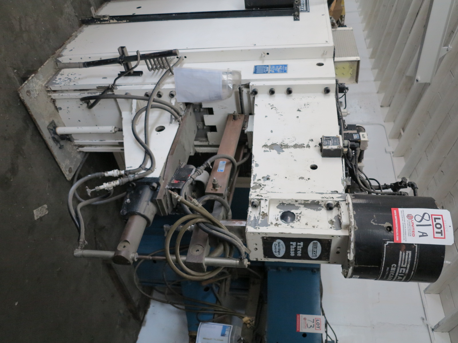 75 KVA SCIAKY SPOT WELDER (PRESS TYPE), MODEL RMC01STQ-75-36-10, FOOT PEDAL,SCIAKY SOLID STATE CONTROL SYSTEM (LOCATION: GARVEY AVE., SOUTH EL MONTE, CA) ***RIGGING FEE $50***-81A