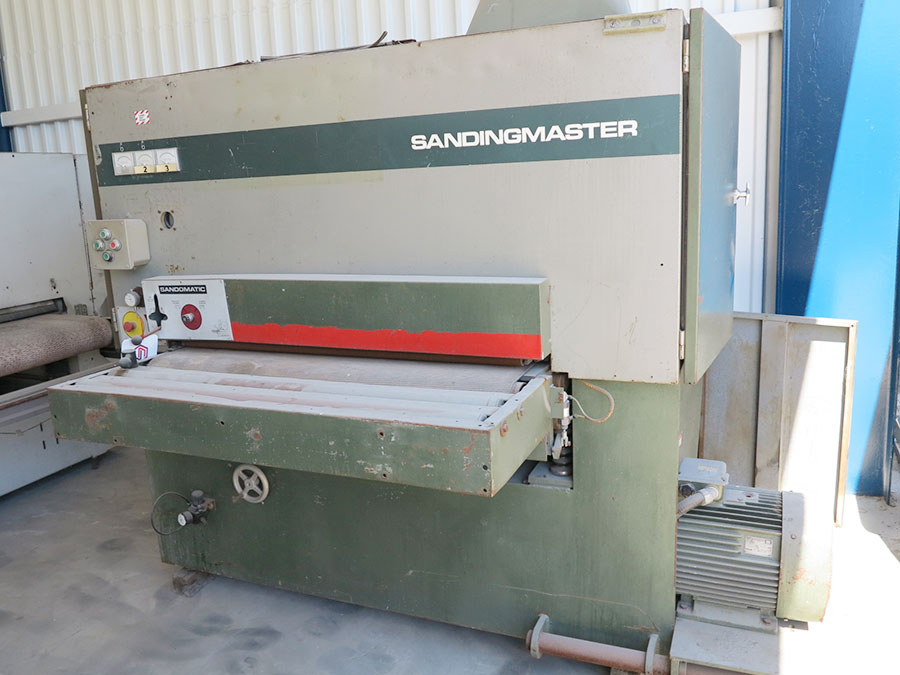 52" SANDINGMASTER WIDE BELT 3 HEAD GRINDER/SANDER WOOD WORKING MACHINE, MODEL SCSB-3-1300 (LOCATION: RUSH ST., SOUTH EL MONTE, CA) ***RIGGING FEE $150***-86
