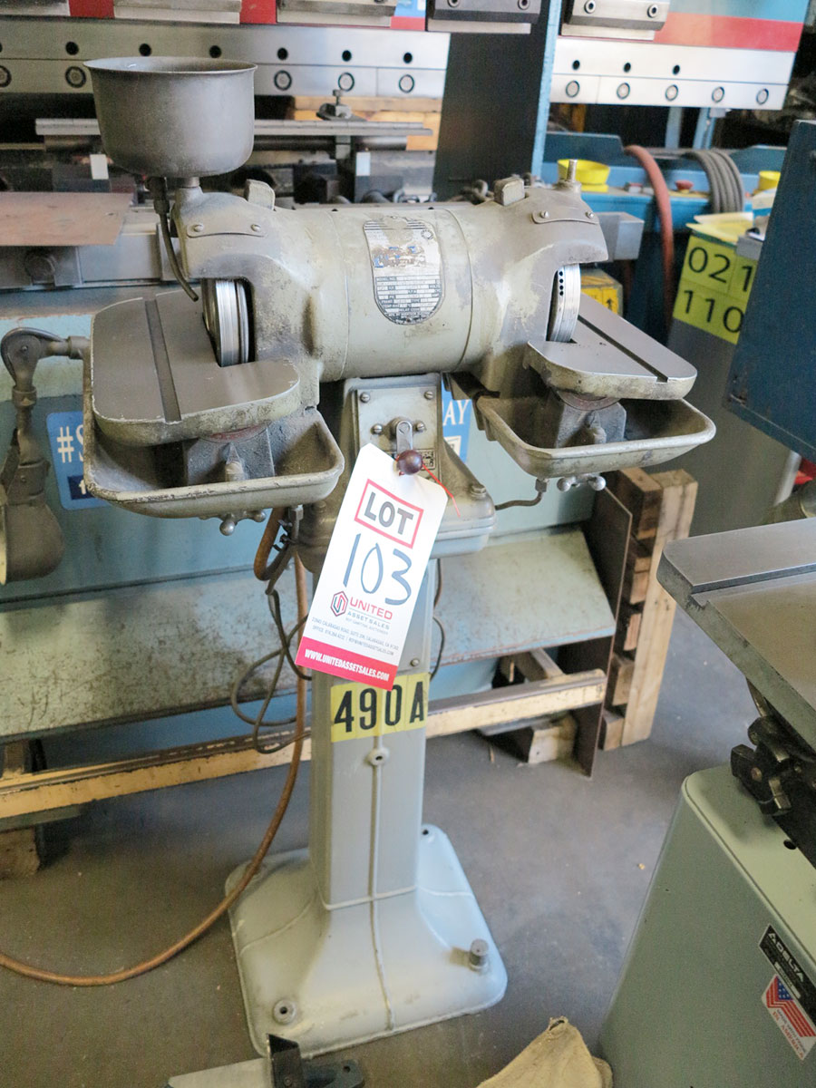 PEDESTAL SURFACE GRINDER, DIAMOND WHEELS (LOCATION: RUSH ST., SOUTH EL MONTE, CA)-103