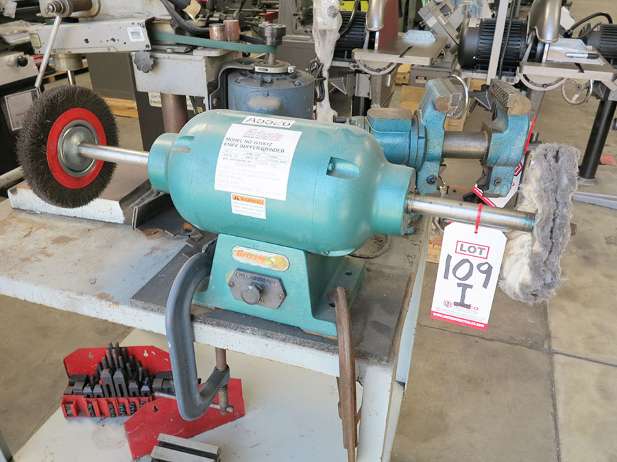 GRIZZLY KNIFE BUFFER/GRINDER, MODEL G10617, 1 HP (LOCATION: RUSH ST., SOUTH EL MONTE, CA)-109I