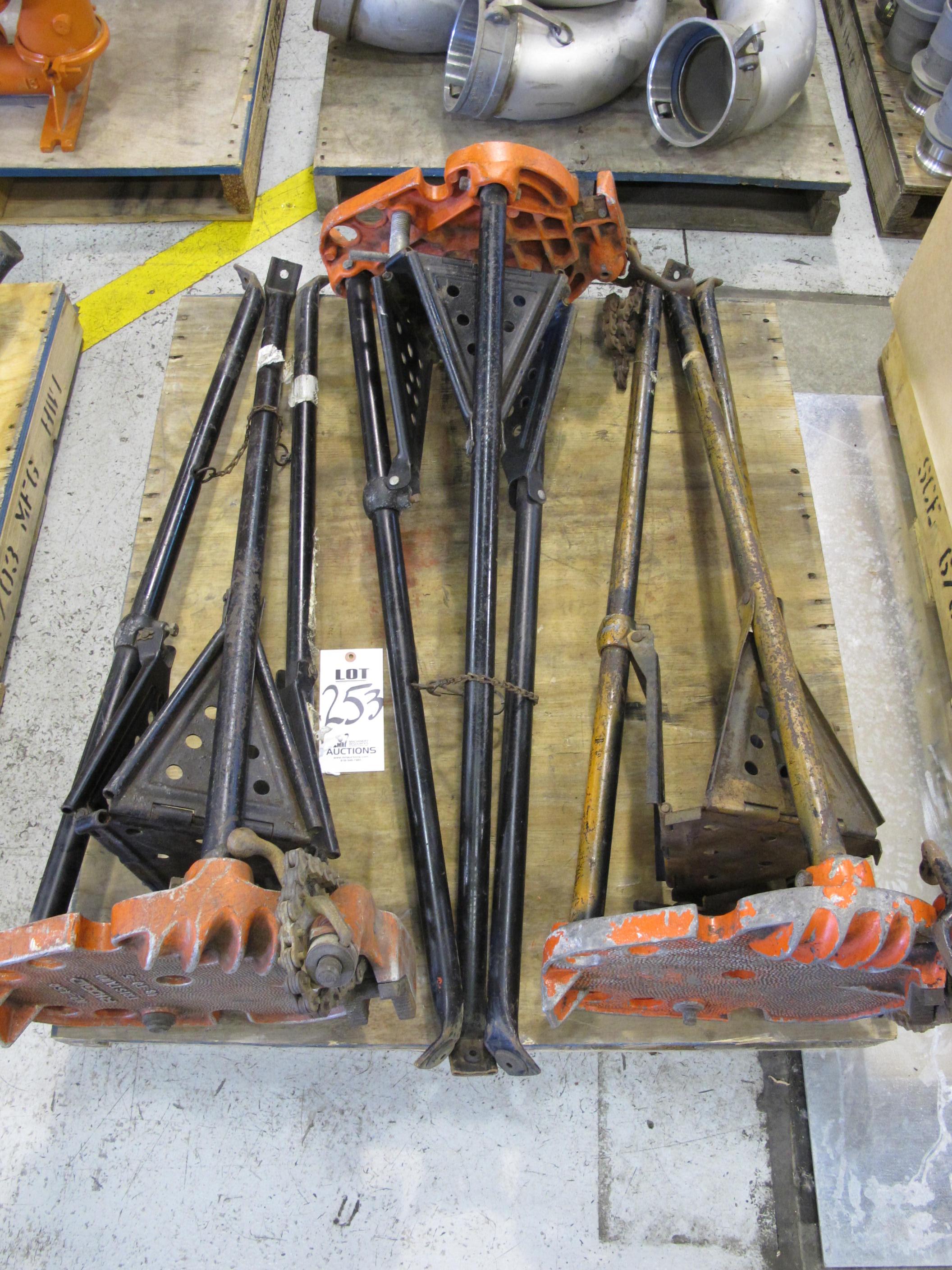 LOT (3) RIDGID PIPE TRISTANDS (G-49) LOADING & HANDLING FEE $15-