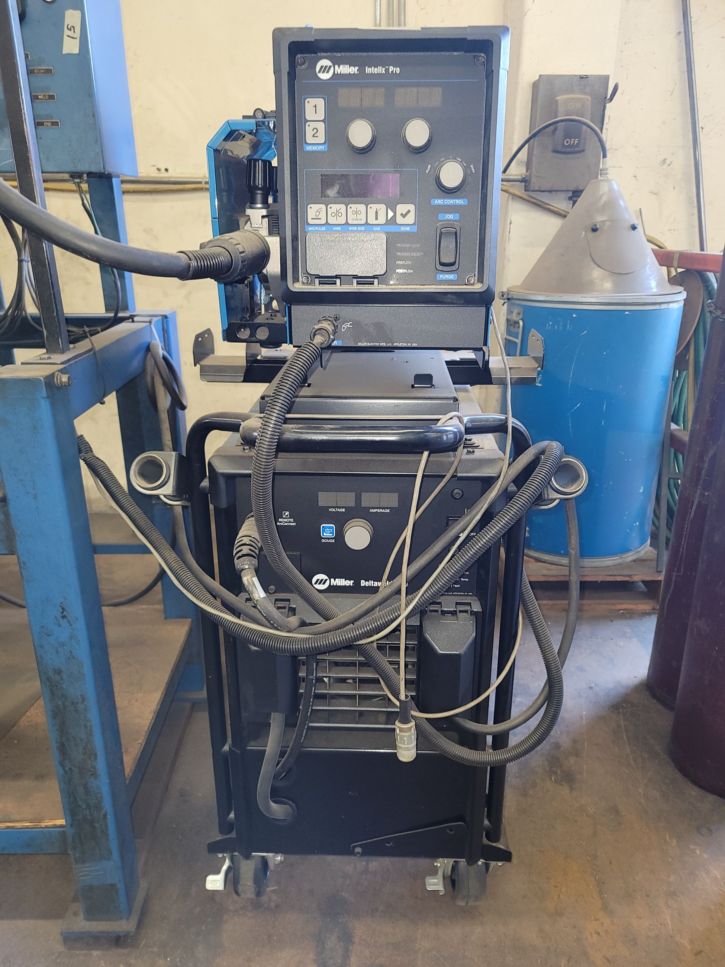 CONTOUR-ARC LATHE WELDER, MILLER DELTAWELD 500, S/N NA07100IU, MILLER INTELLX PRO FEEDER, S/N NA045592U, MILLER FILTAIR MNX-D FUME EXTRACTOR, S/N MF395053D-1