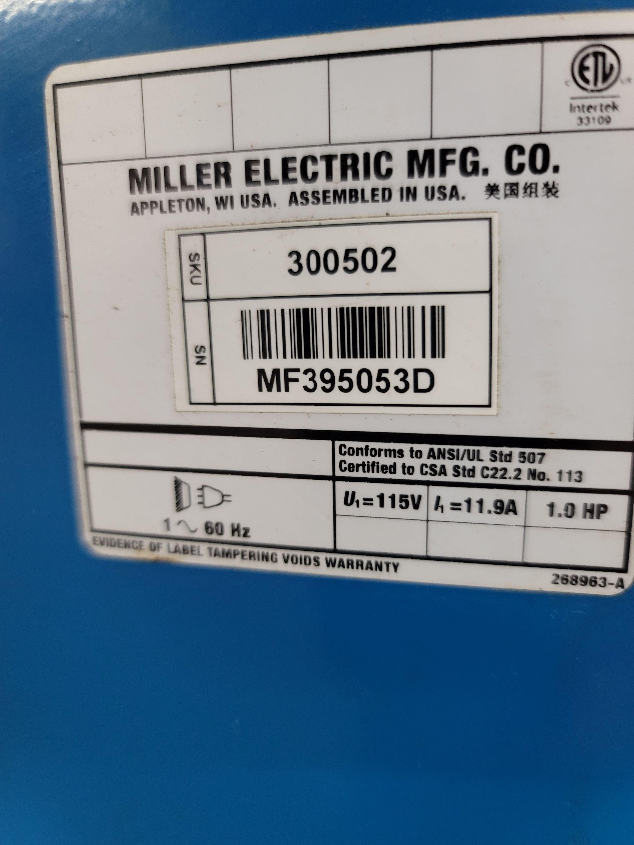 CONTOUR-ARC LATHE WELDER, MILLER DELTAWELD 500, S/N NA07100IU, MILLER INTELLX PRO FEEDER, S/N NA045592U, MILLER FILTAIR MNX-D FUME EXTRACTOR, S/N MF395053D-1