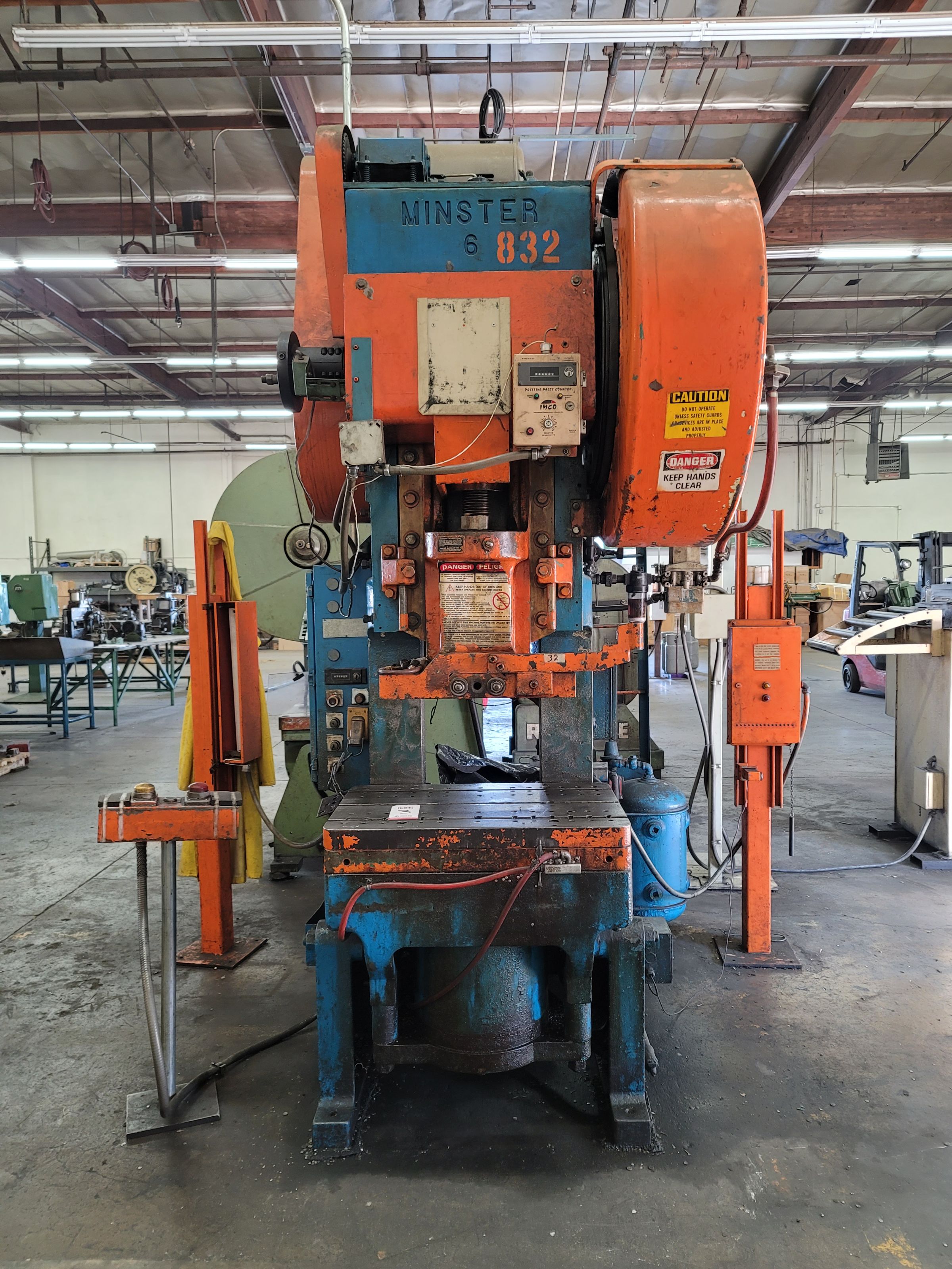 MINSTER MODEL 6 OBI PUNCH PRESS WITH AIR CLUTCH AND CUSHION-3