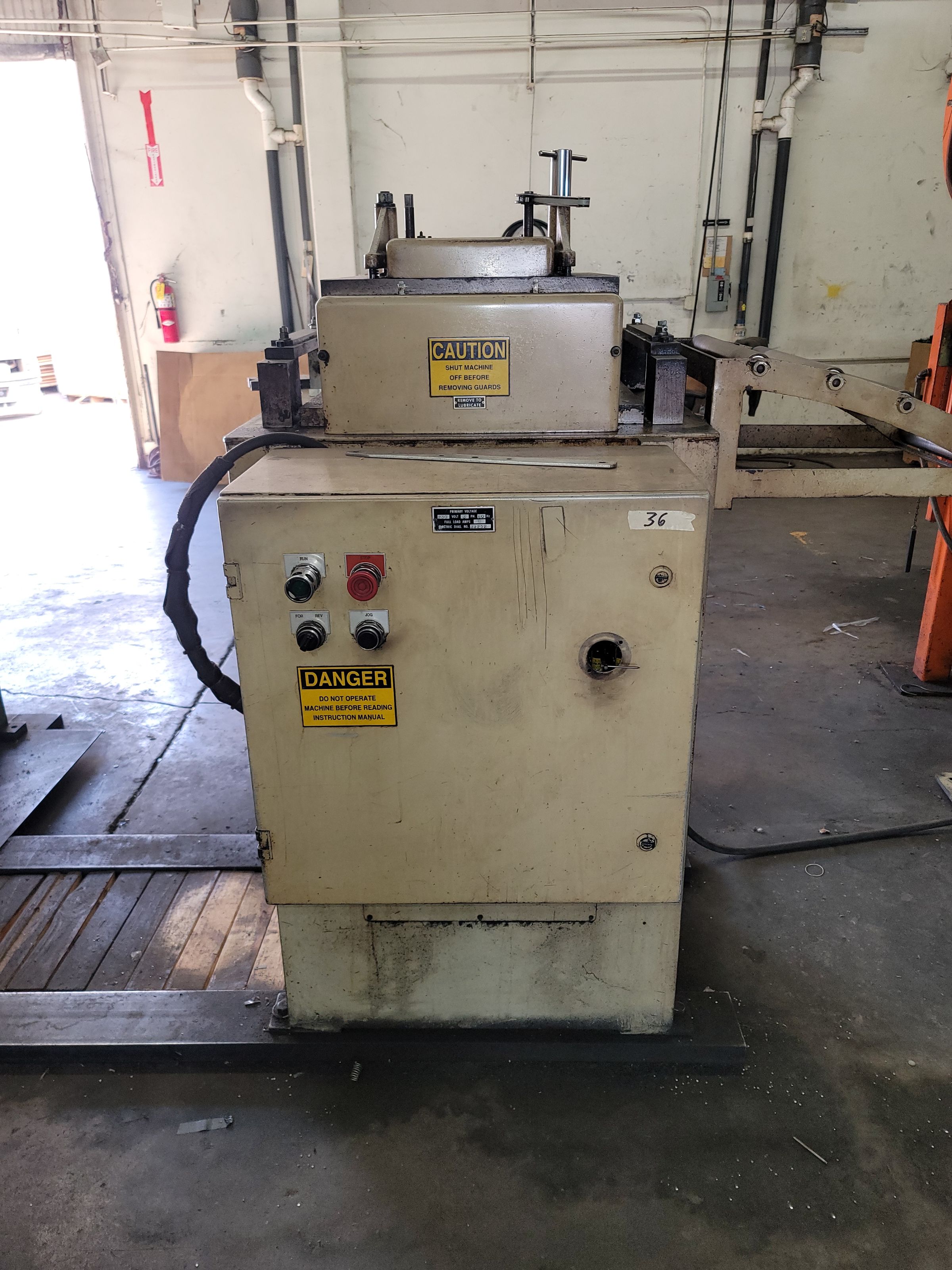 COOPER WEYMOUTH STRAIGHTENER, MODEL 18B, .018-.093- 18" STRAIGHTENER, S/N 050860-15