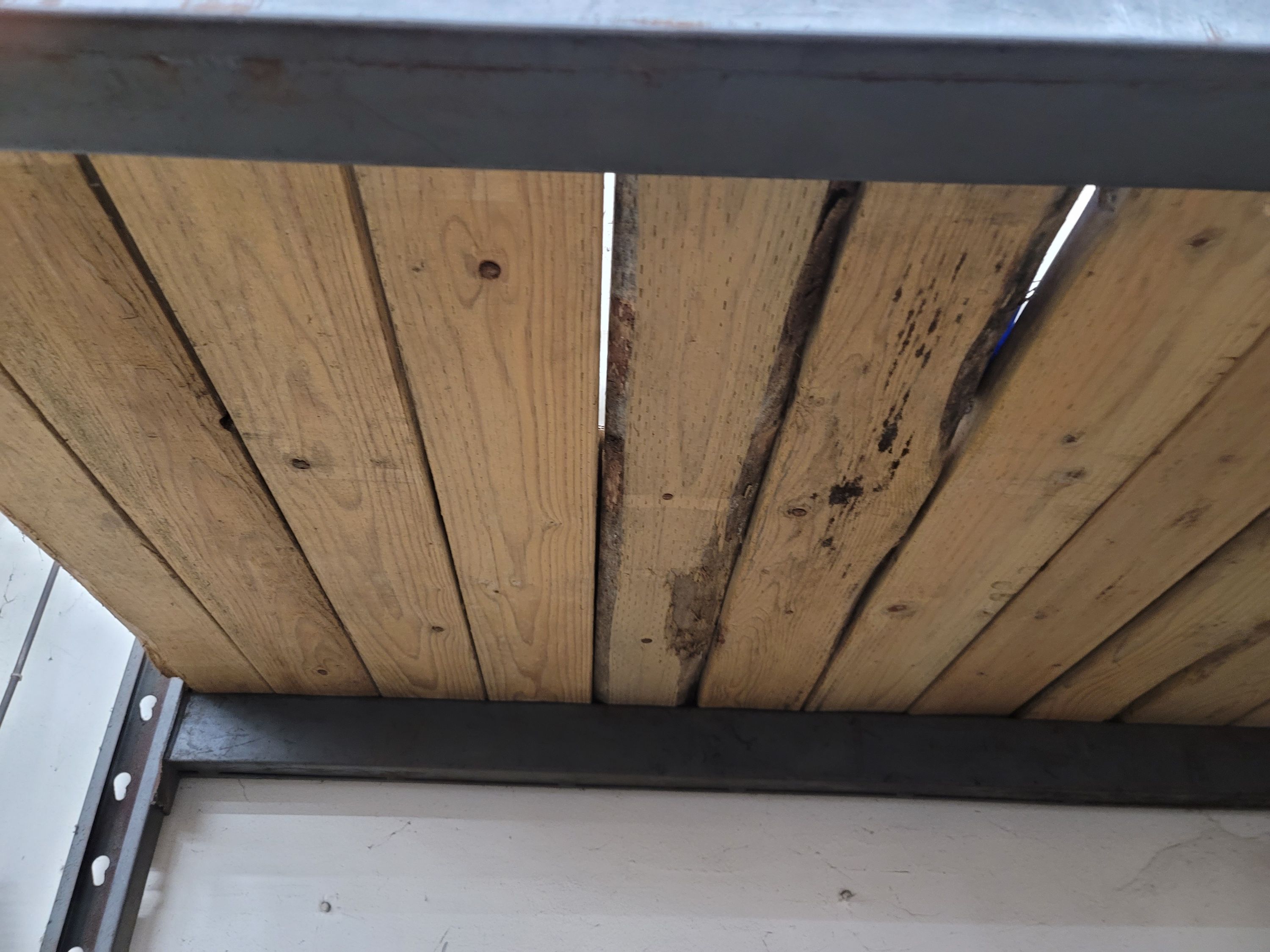 PALLET RACK W/ 11' BEAMS, 10' UPRIGHTS, 2 X 4" & 2 X 6" DECKING, CONTENTS NOT INCLUDED-34